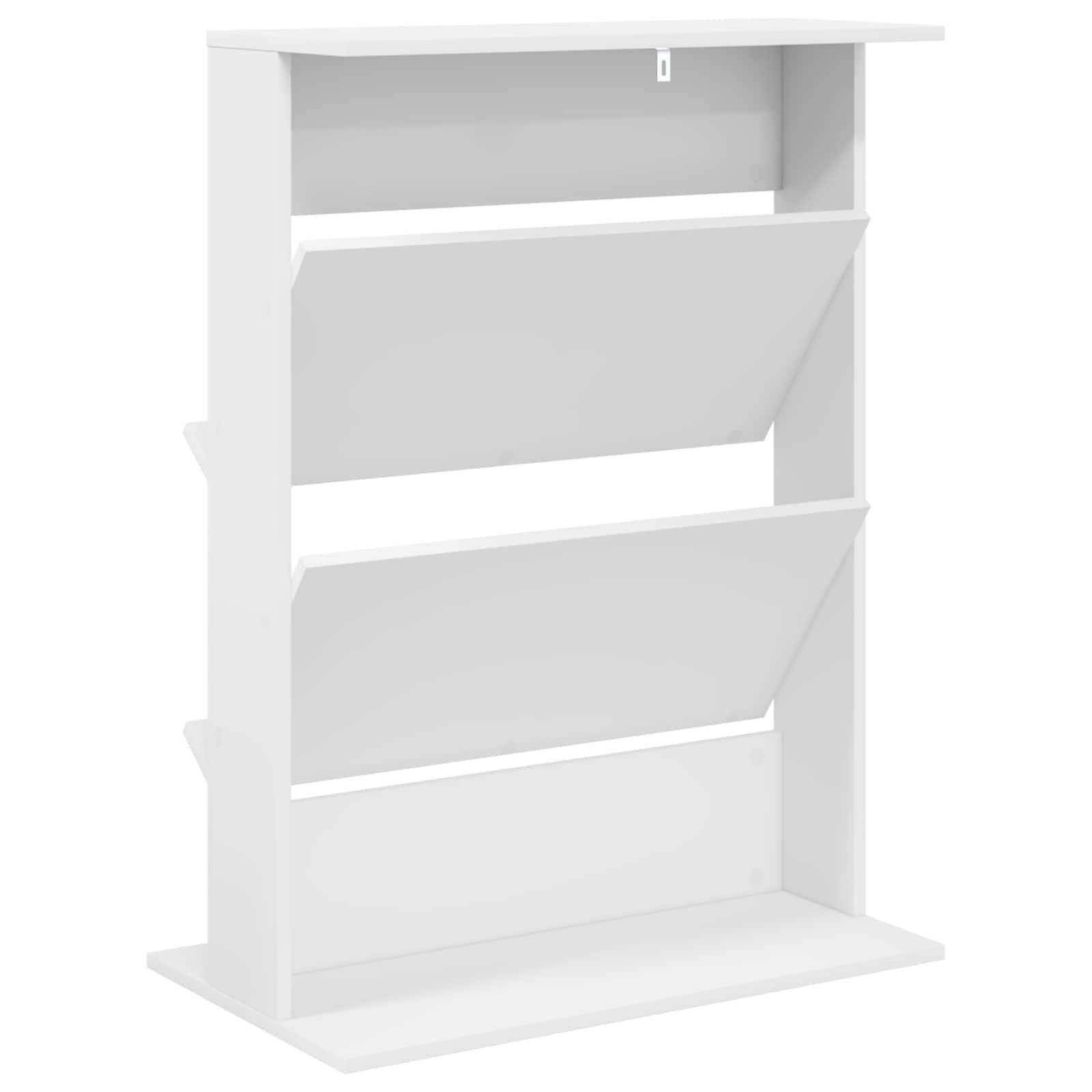vidaXL Regał na gazety Biały 70 x 41 x 96 cm Materiał drewnopochodny