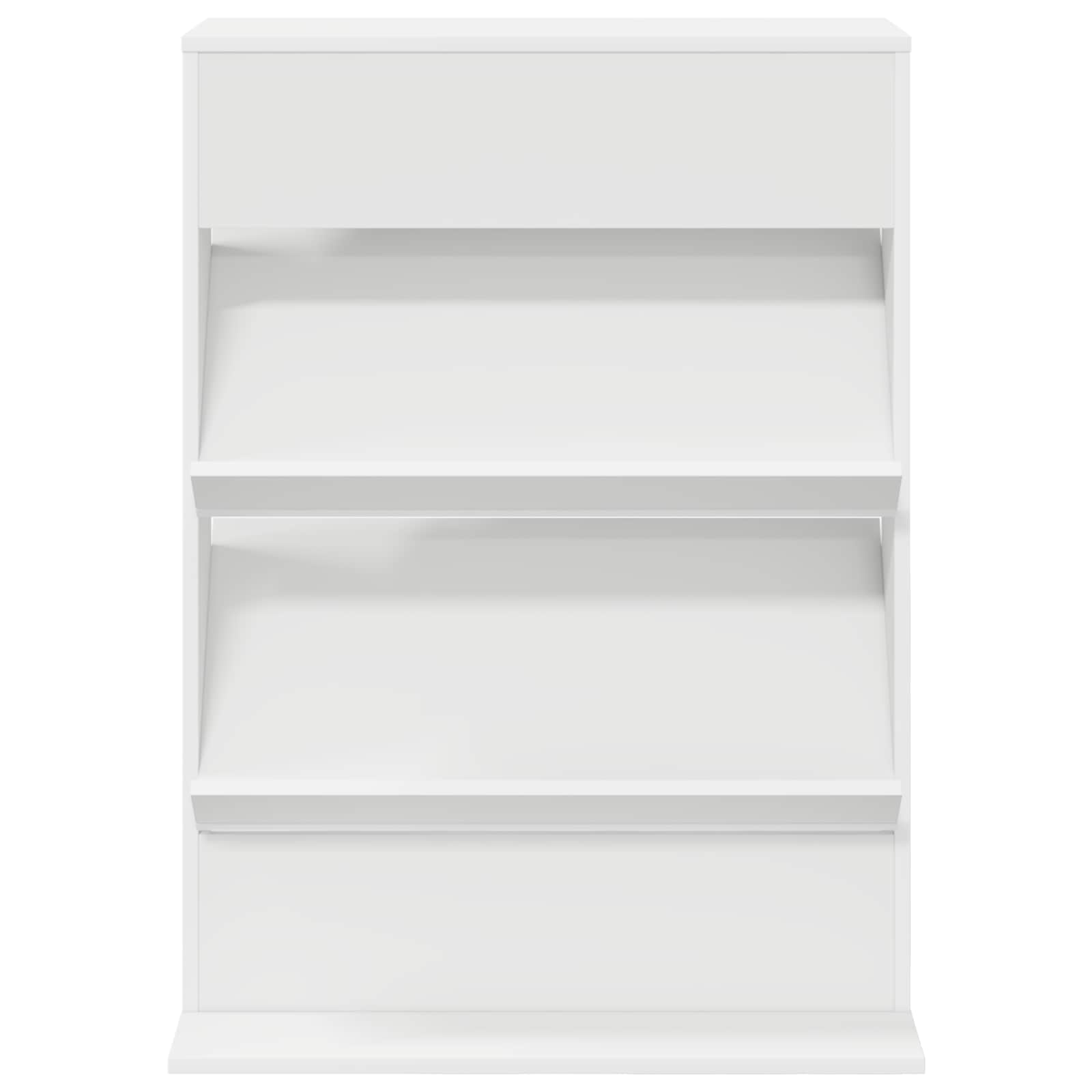 vidaXL Regał na gazety Biały 70 x 41 x 96 cm Materiał drewnopochodny