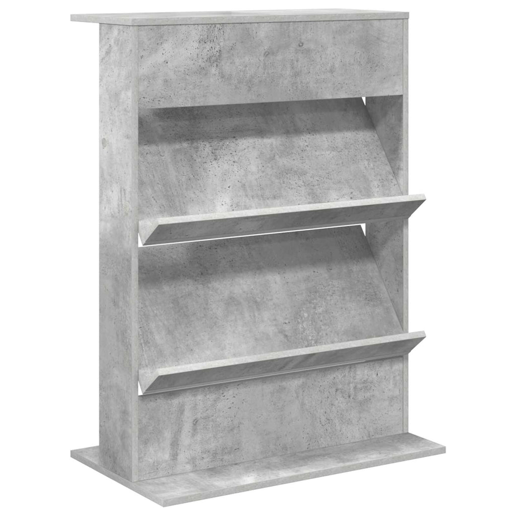 vidaXL Regał na gazety z półką Betonowy szary 70 x 41 x 96 cm