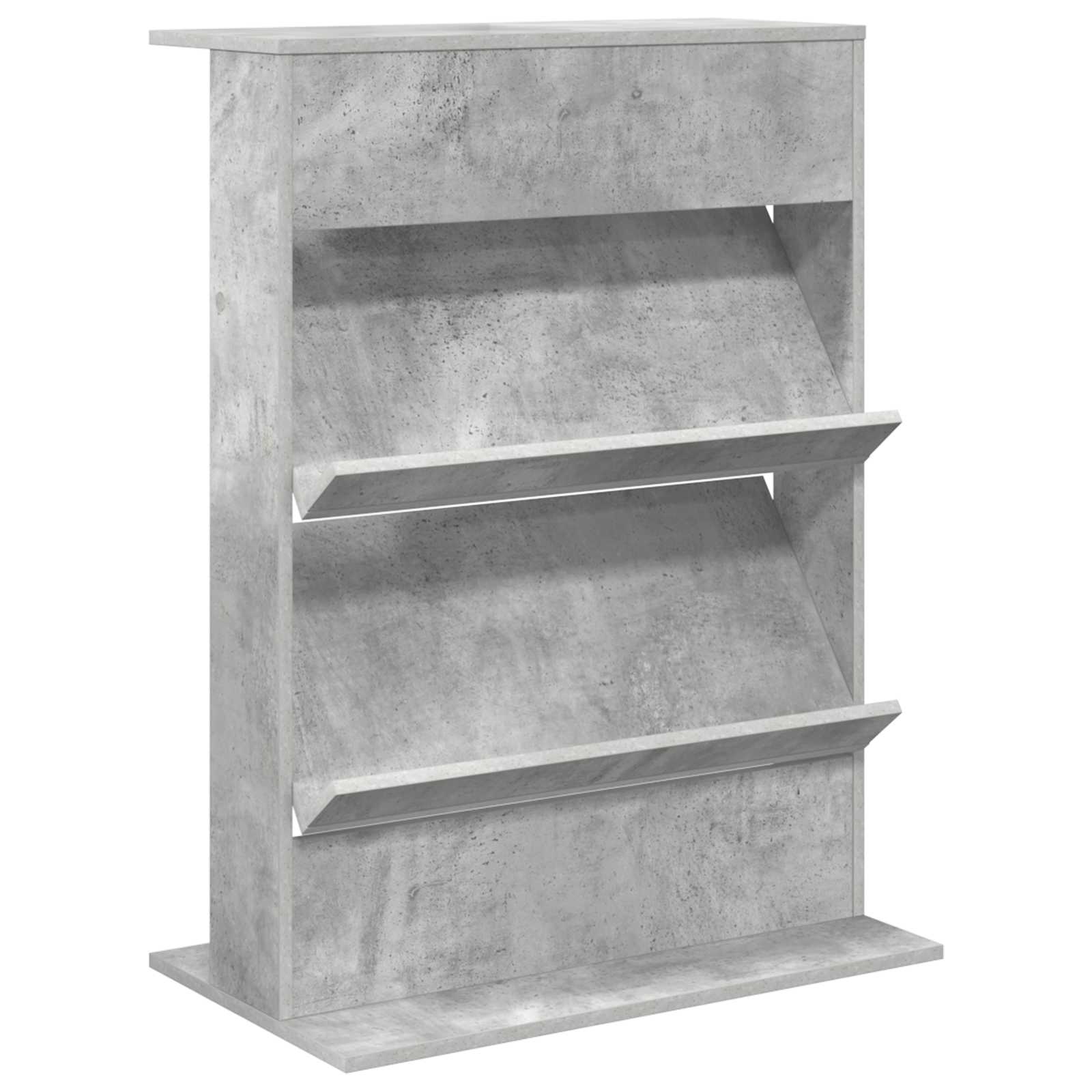 vidaXL Regał na gazety z półką Betonowy szary 70 x 41 x 96 cm