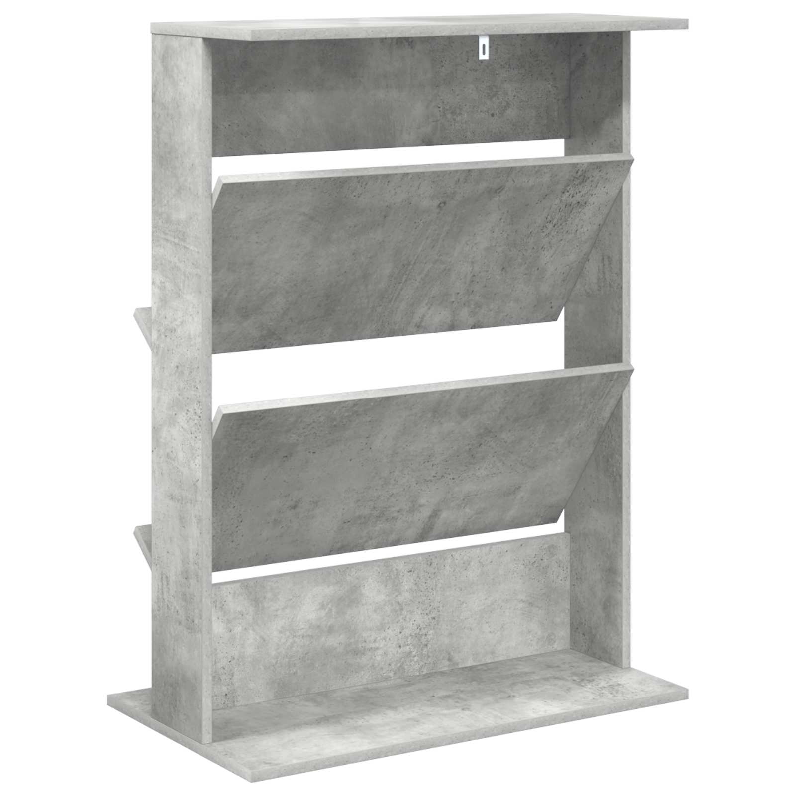 vidaXL Regał na gazety z półką Betonowy szary 70 x 41 x 96 cm