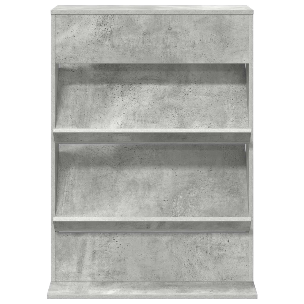 vidaXL Regał na gazety z półką Betonowy szary 70 x 41 x 96 cm