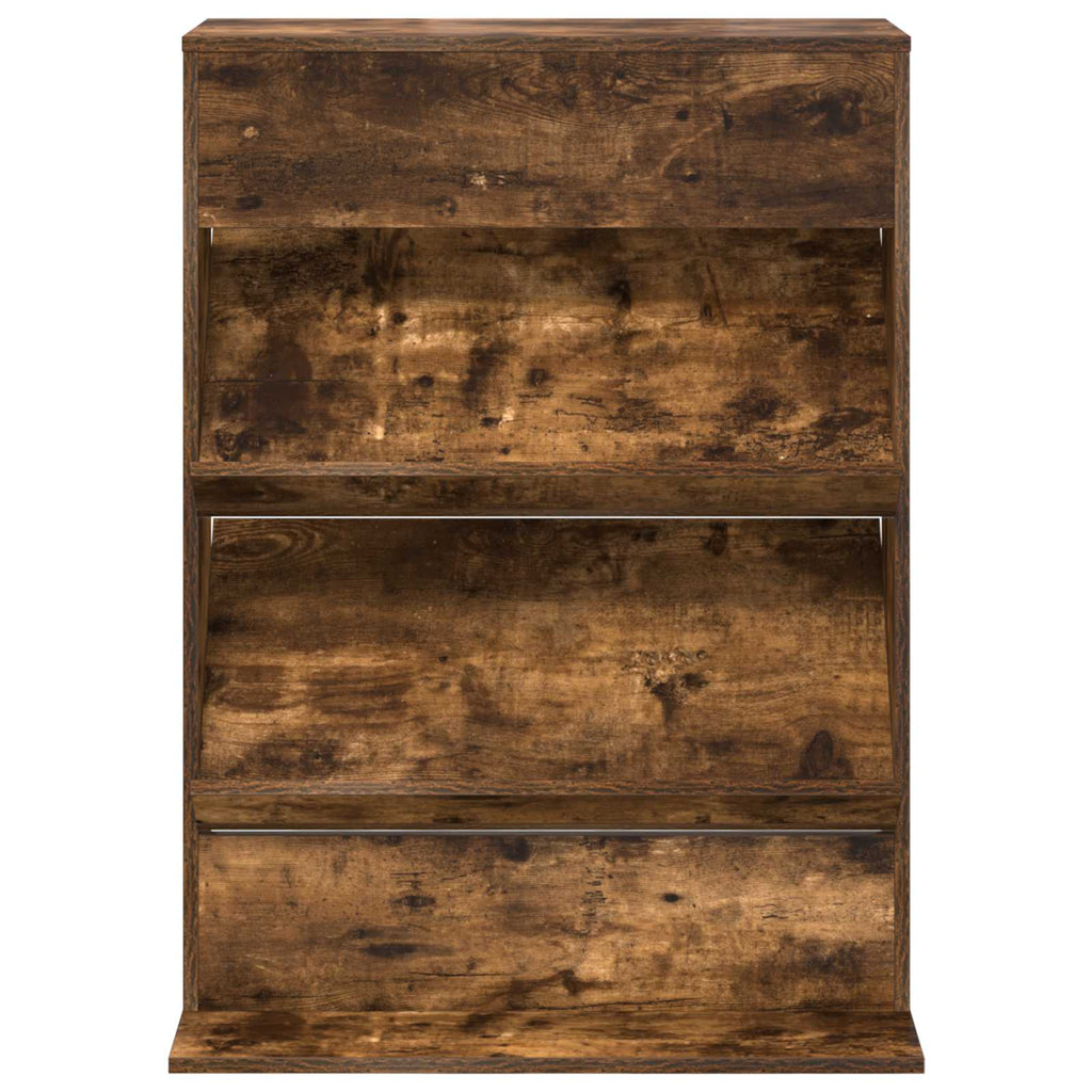 vidaXL Regał na gazety z półką Dąb wędzony 70 x 41 x 96 cm