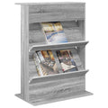 vidaXL Regał na gazety Szary Sonoma 70 x 41 x 96 cm