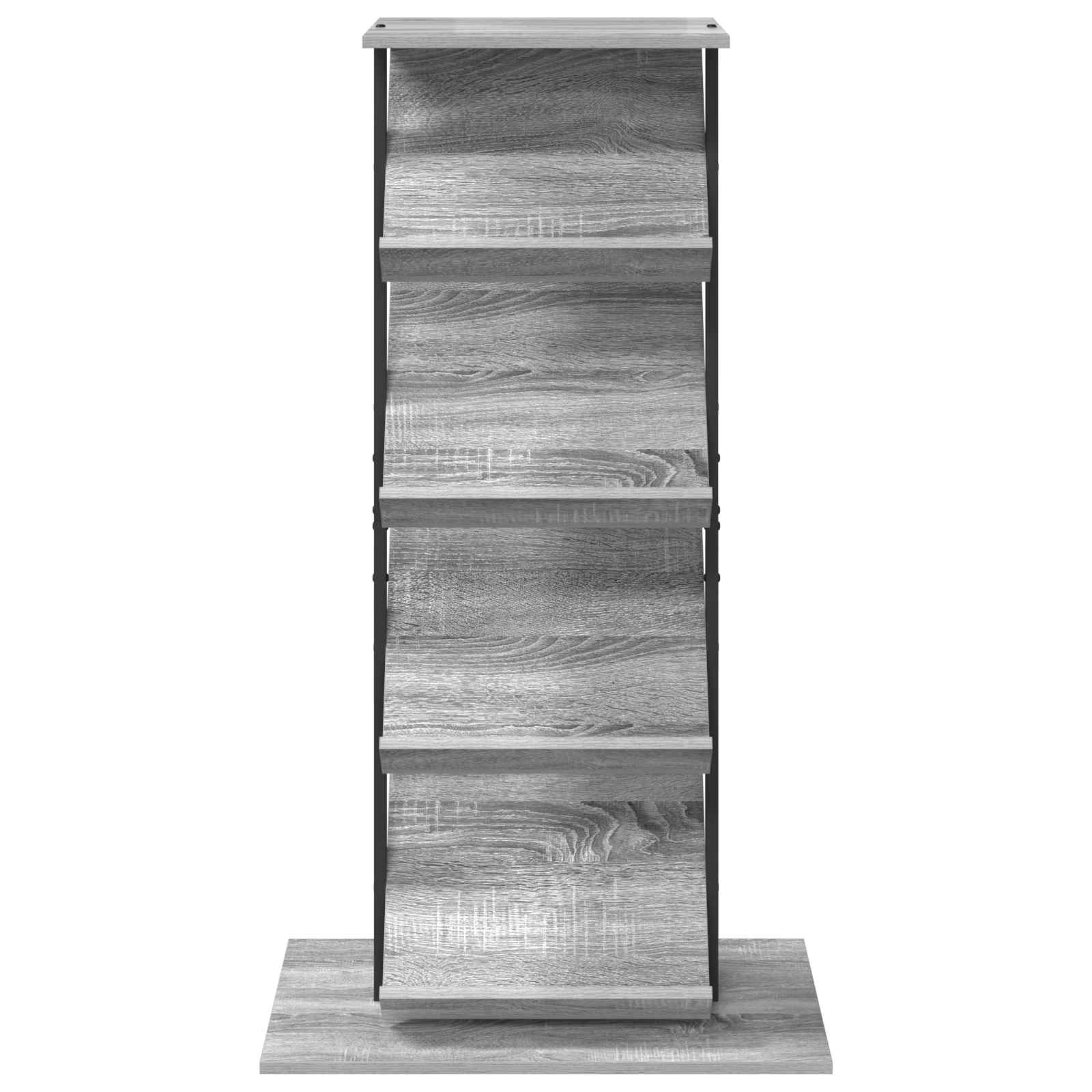 vidaXL Regał na gazety z półką Szary Sonoma 68 x 40 x 123.5 cm