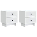 vidaXL Szafka Nocna z szufladą 2 pcs Biały 43 x 34,5 x 47,5 cm