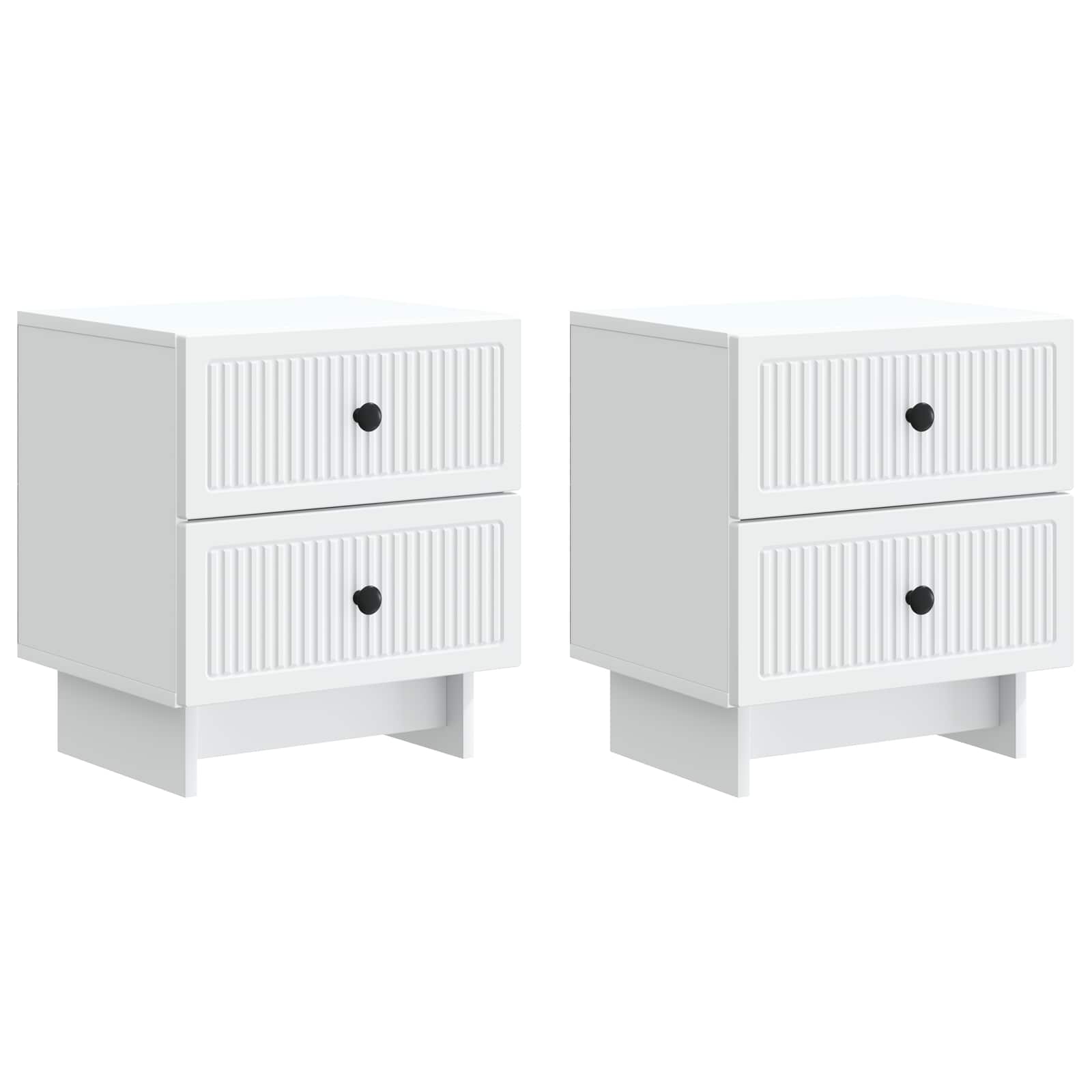 vidaXL Szafka Nocna z szufladą 2 pcs Biały 43 x 34,5 x 47,5 cm