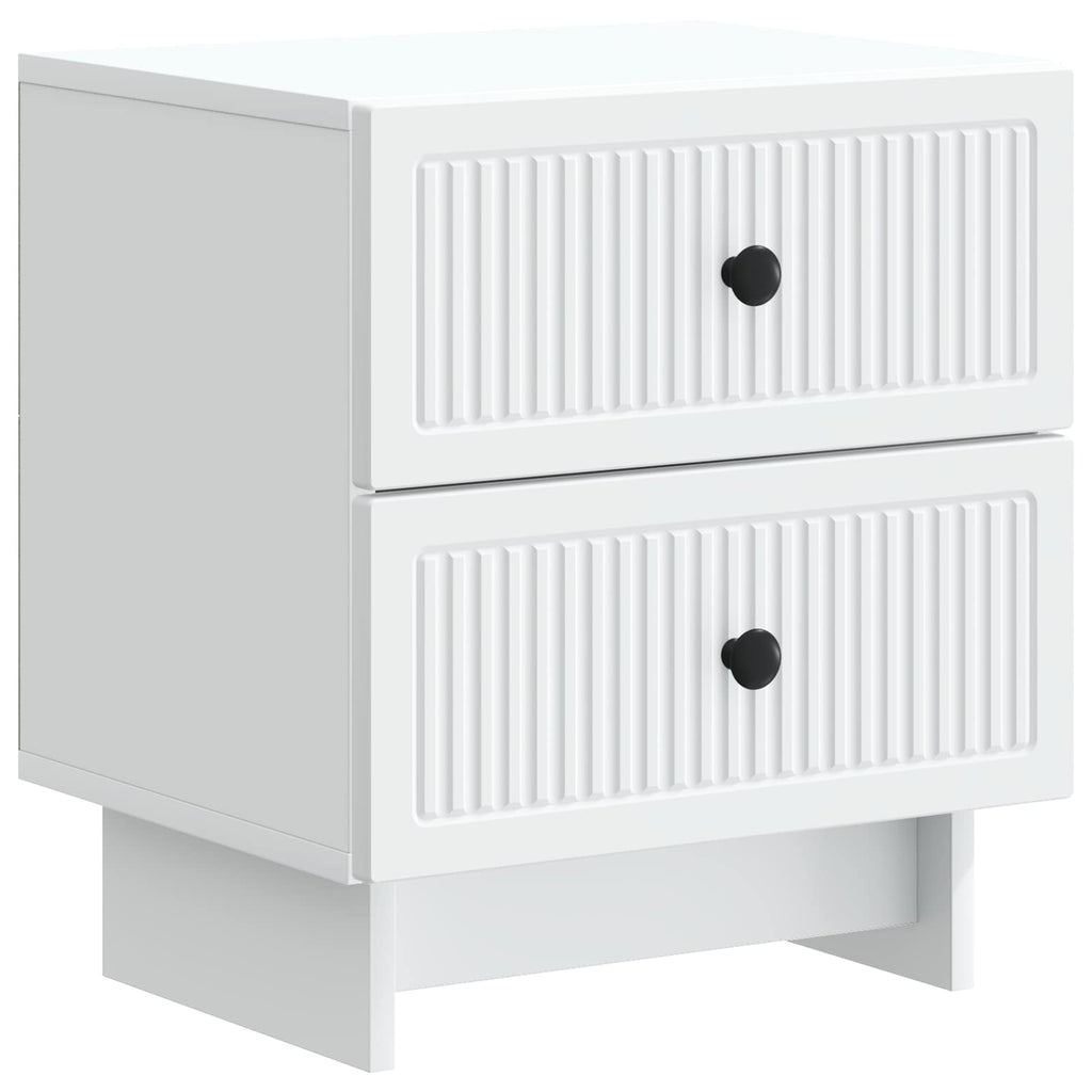 vidaXL Szafka Nocna z szufladą 2 pcs Biały 43 x 34,5 x 47,5 cm