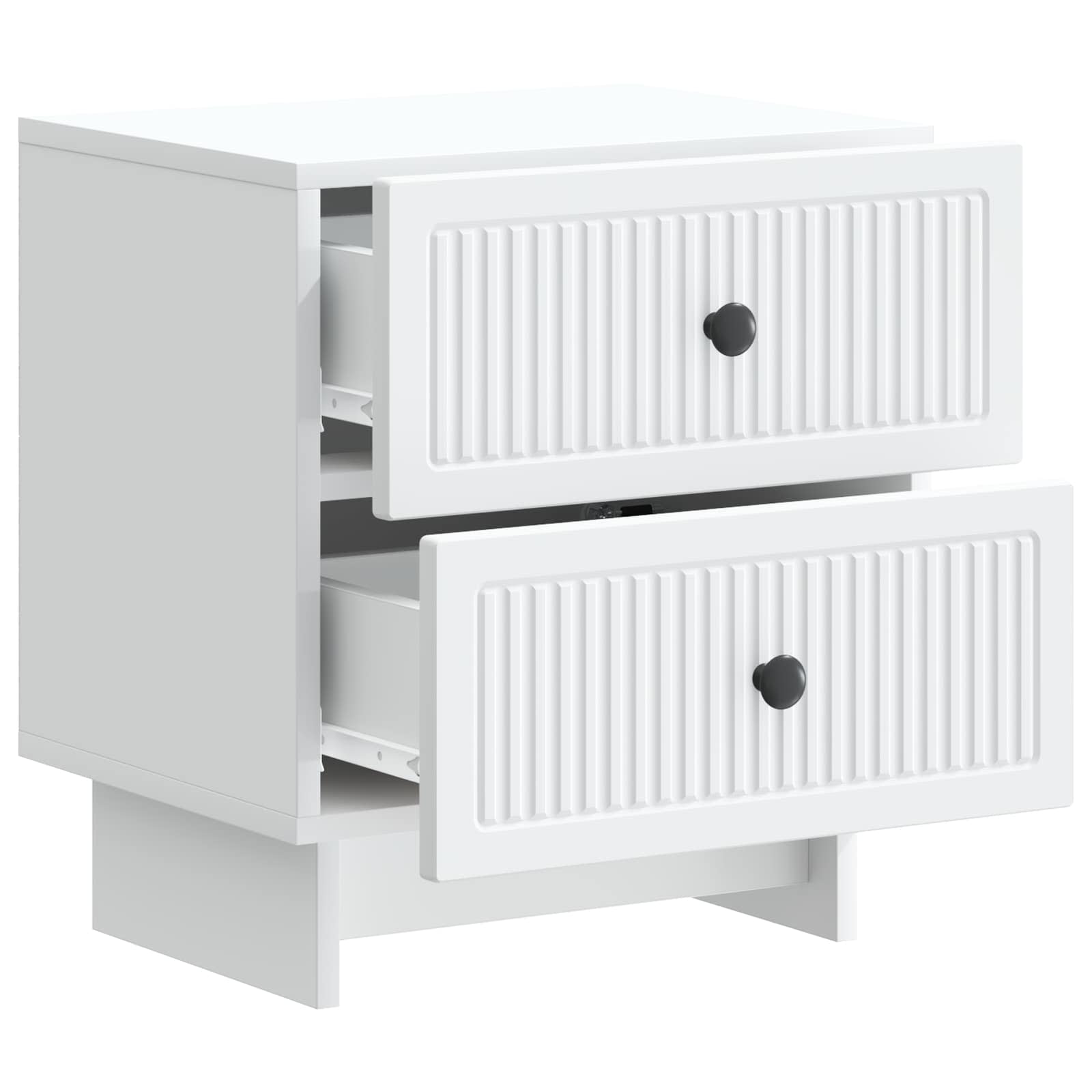 vidaXL Szafka Nocna z szufladą 2 pcs Biały 43 x 34,5 x 47,5 cm