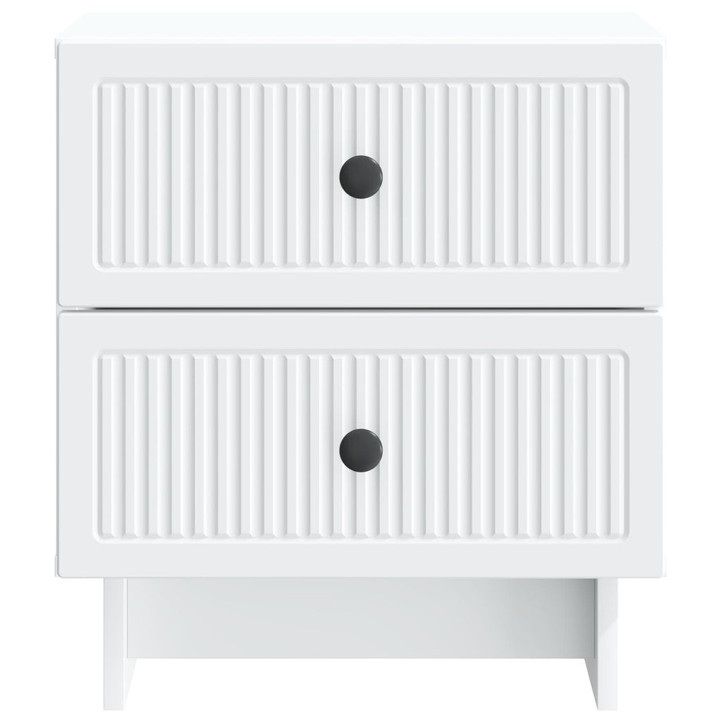 vidaXL Szafka Nocna z szufladą 2 pcs Biały 43 x 34,5 x 47,5 cm