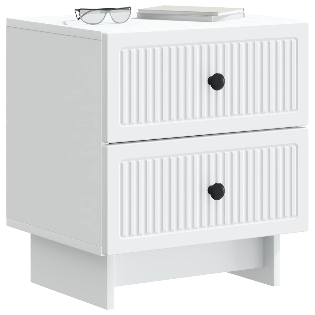 vidaXL Szafka Nocna z szufladą 2 pcs Biały 43 x 34,5 x 47,5 cm