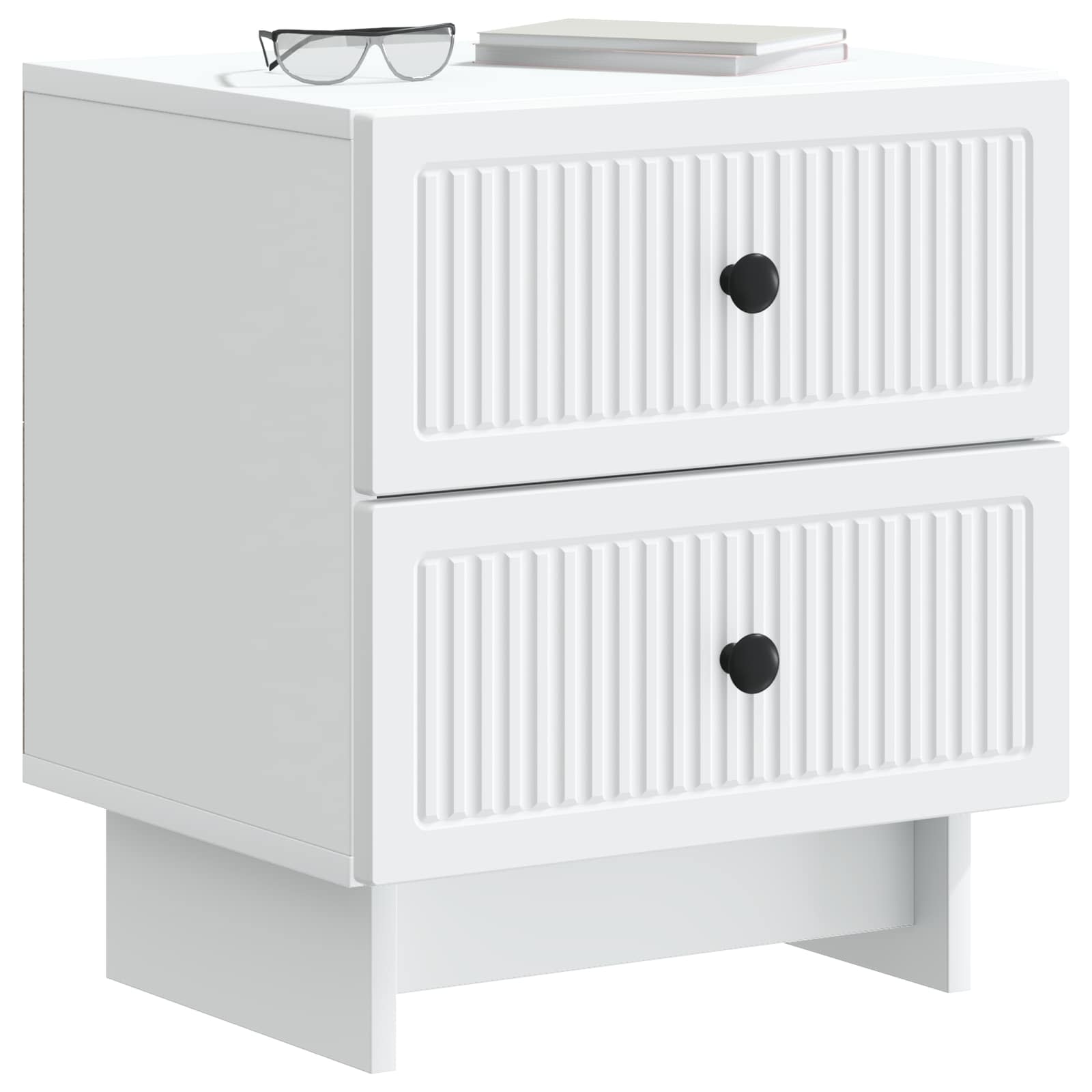 vidaXL Szafka Nocna z szufladą 2 pcs Biały 43 x 34,5 x 47,5 cm