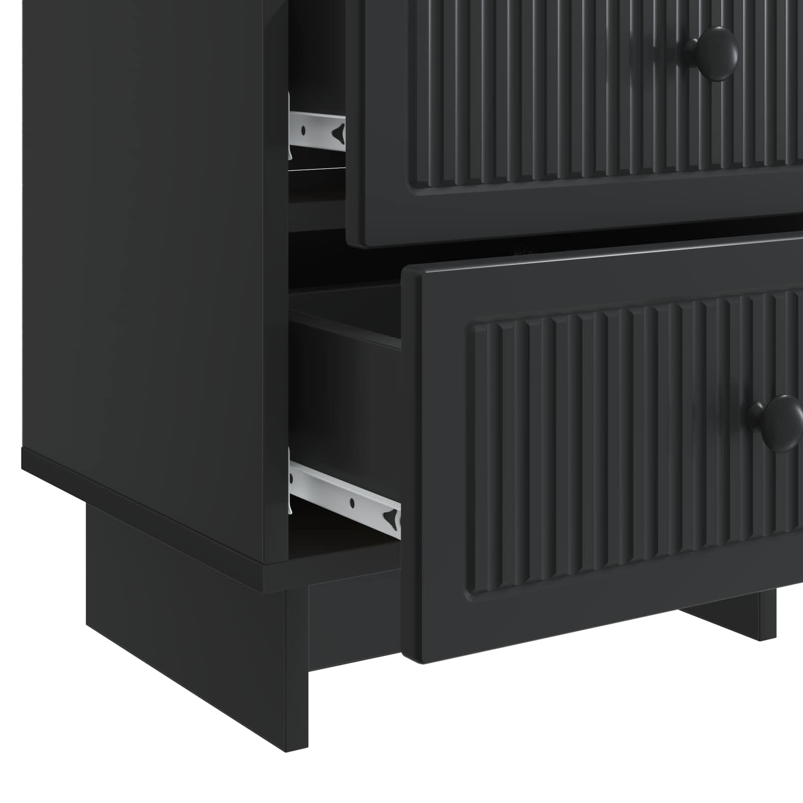 vidaXL Szafka Nocna Czarny 43 x 34,5 x 47,5 cm Drewno inżynieryjne