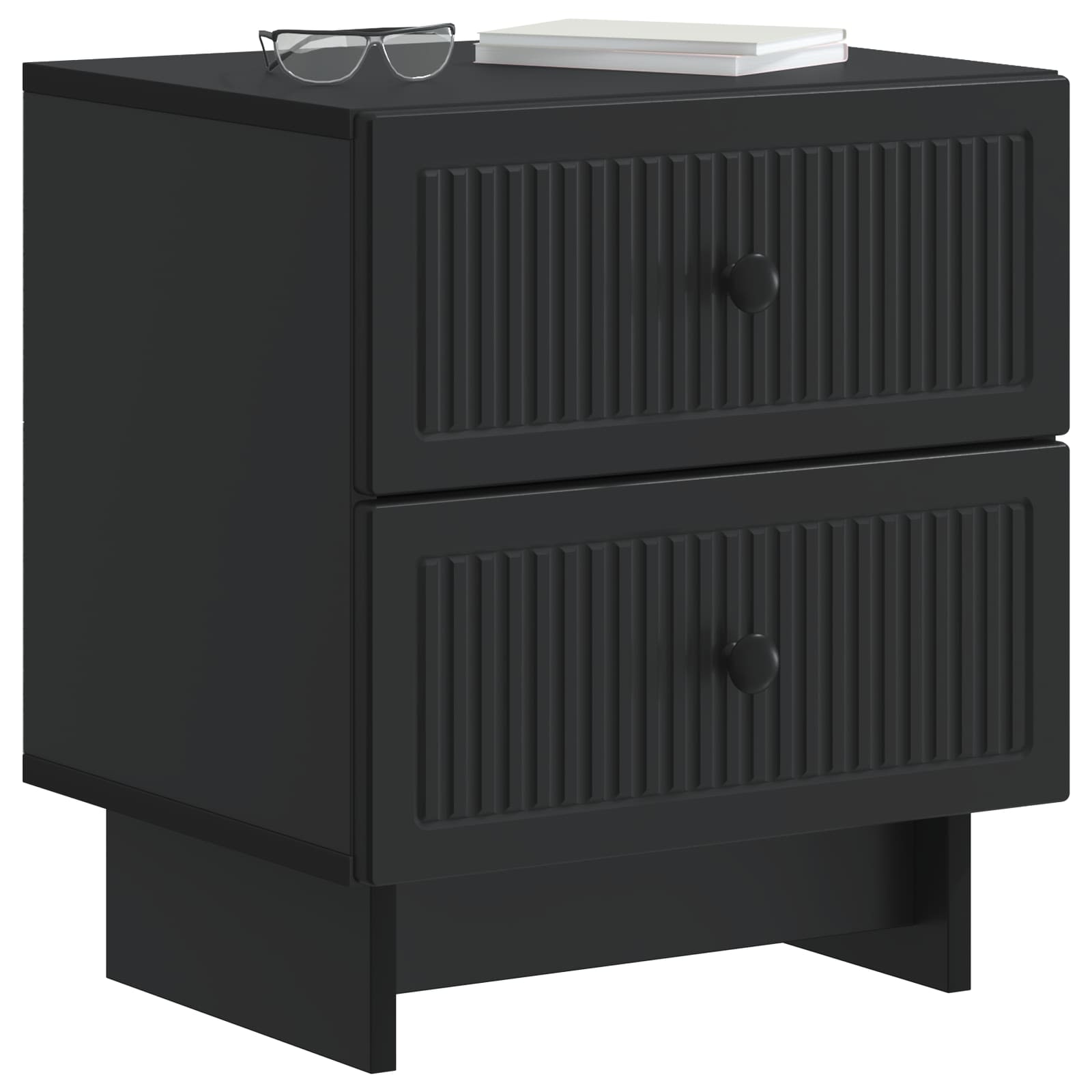 vidaXL Szafka Nocna Czarny 43 x 34,5 x 47,5 cm Drewno inżynieryjne