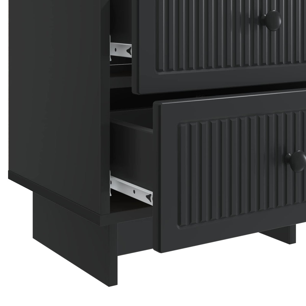 vidaXL Szafka Nocna z szufladą 2 pcs Czarny 43 x 34,5 x 47,5 cm