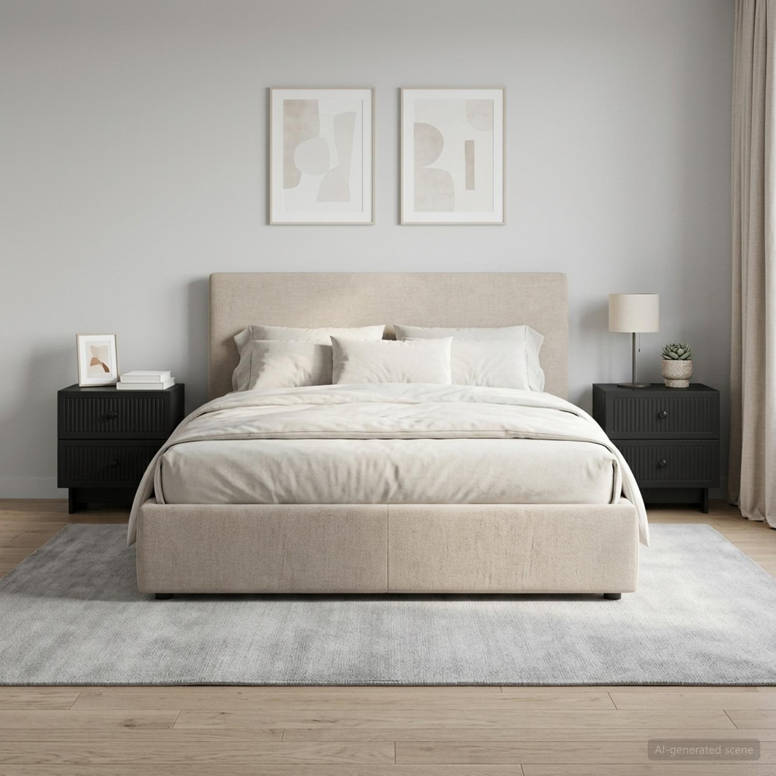 vidaXL Szafka Nocna 2 szt. Czarny 43 x 34,5 x 47,5 cm