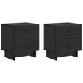 vidaXL Szafka Nocna z szufladą 2 pcs Czarny 43 x 34,5 x 47,5 cm