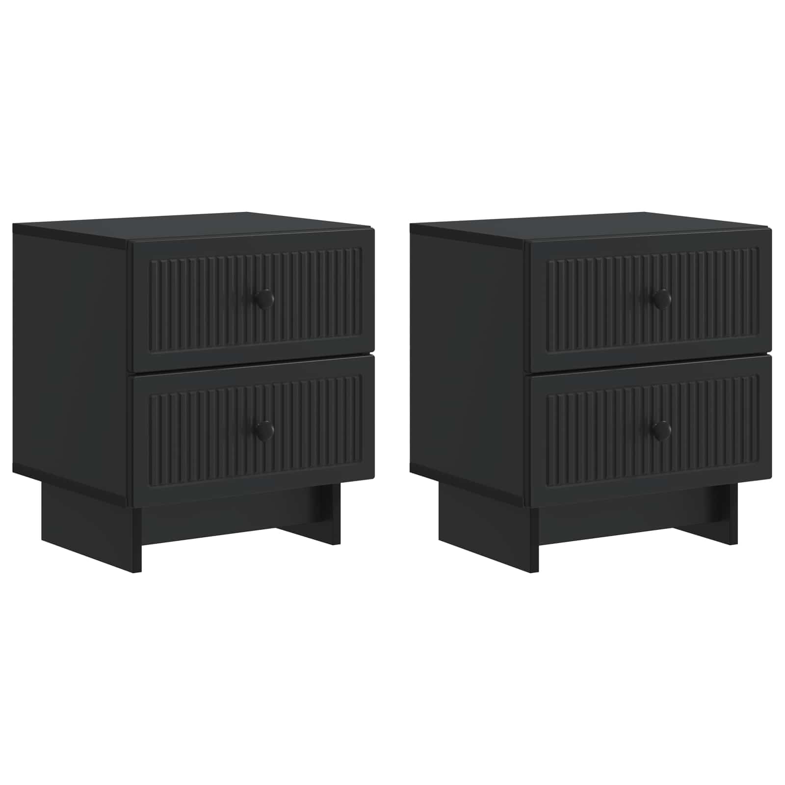 vidaXL Szafka Nocna z szufladą 2 pcs Czarny 43 x 34,5 x 47,5 cm