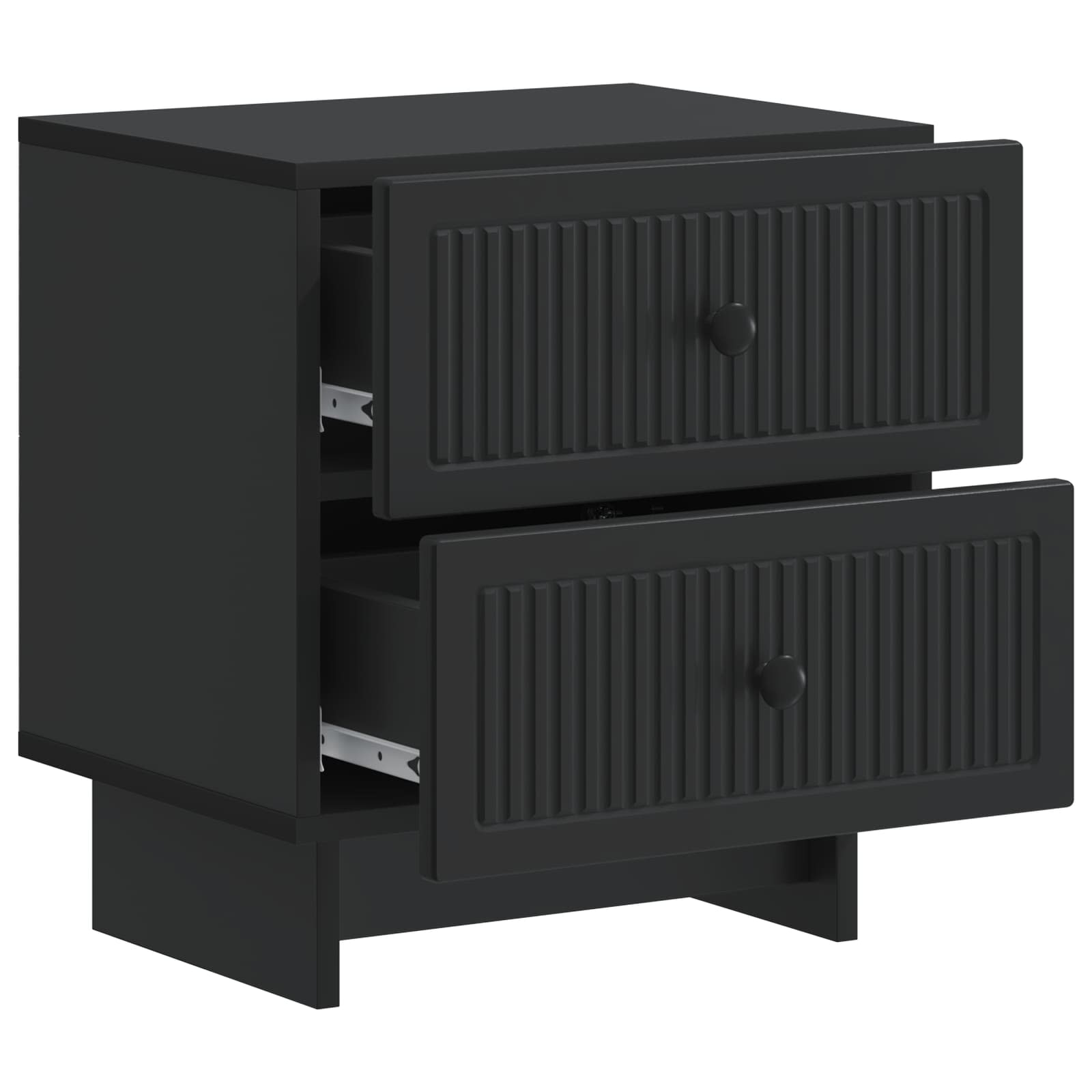 vidaXL Szafka Nocna z szufladą 2 pcs Czarny 43 x 34,5 x 47,5 cm