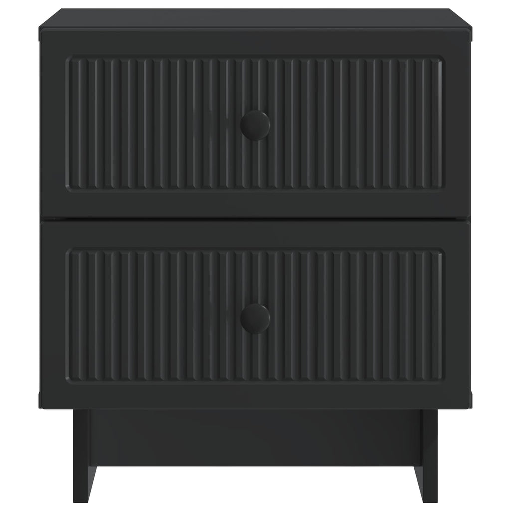 vidaXL Szafka Nocna z szufladą 2 pcs Czarny 43 x 34,5 x 47,5 cm