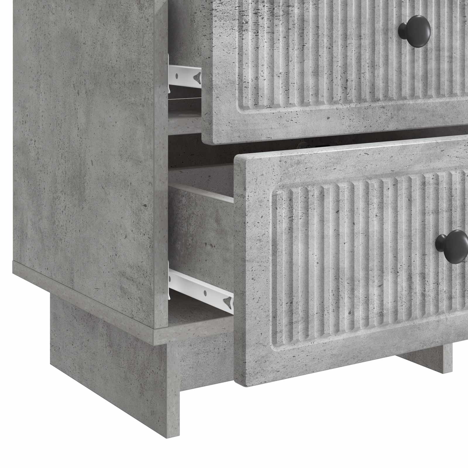 vidaXL Szafka Nocna 2 pcs Betonowy szary 43 x 34,5 x 47,5 cm