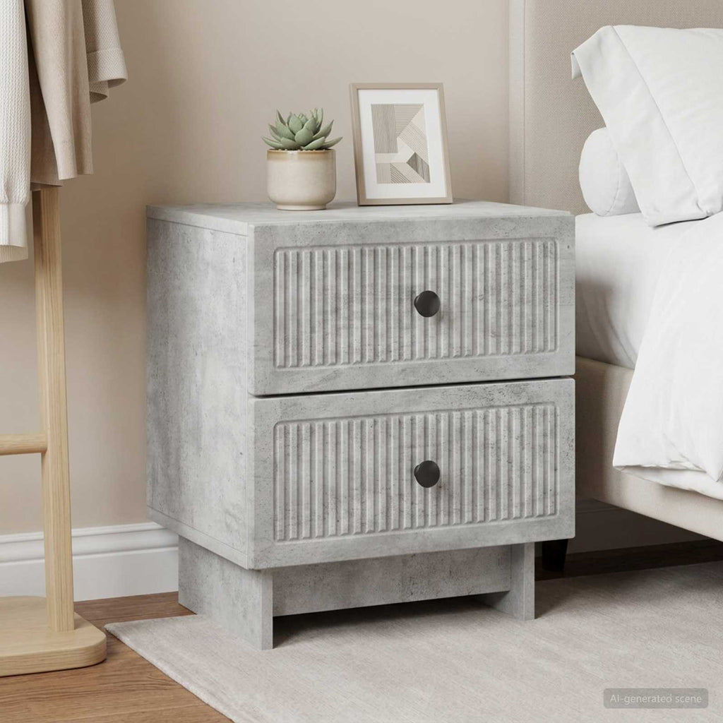 vidaXL Szafka Nocna 2 szt. Betonowy szary 43 x 34,5 x 47,5 cm