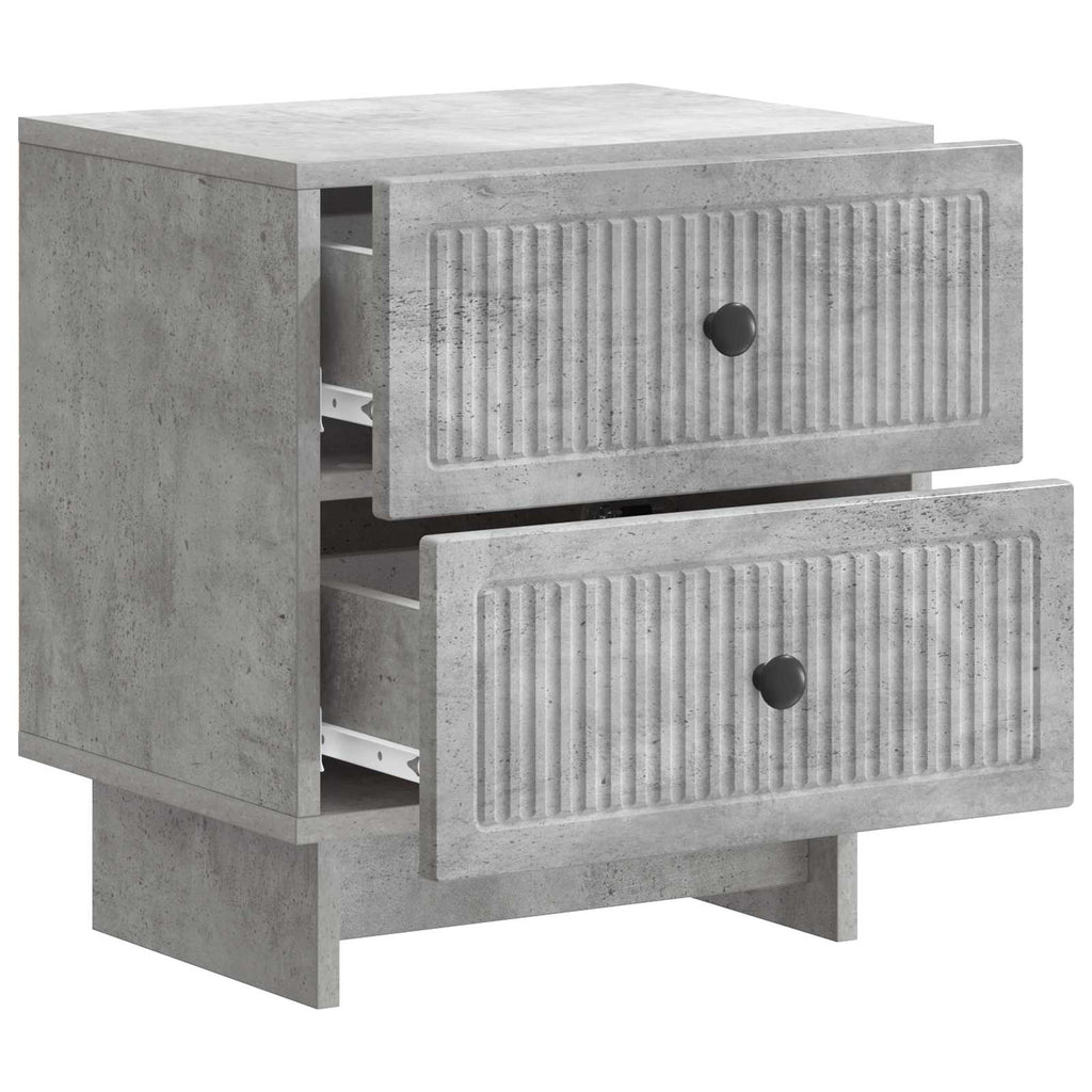 vidaXL Szafka Nocna 2 pcs Betonowy szary 43 x 34,5 x 47,5 cm
