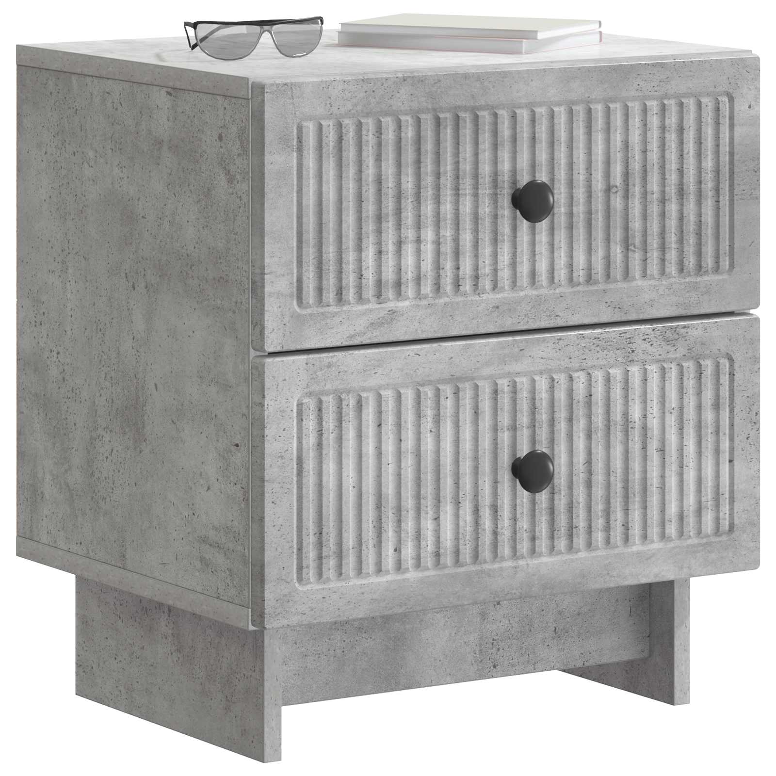 vidaXL Szafka Nocna 2 pcs Betonowy szary 43 x 34,5 x 47,5 cm
