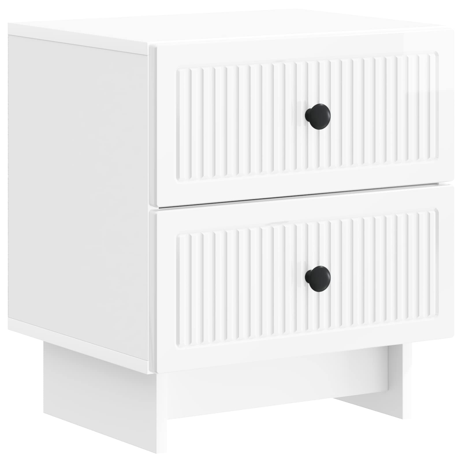 vidaXL Szafka Nocna 2 pcs Biały wysoki połysk 43 x 34,5 x 47,5 cm