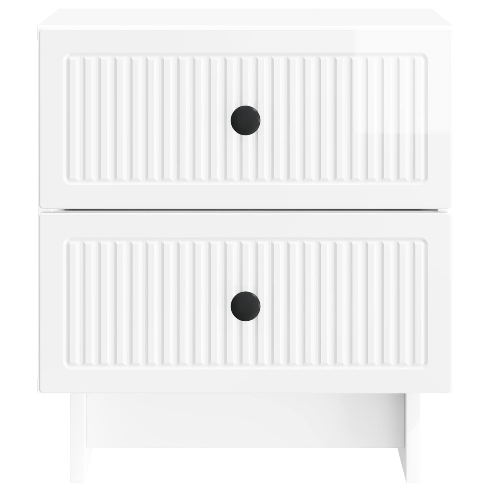 vidaXL Szafka Nocna 2 pcs Biały wysoki połysk 43 x 34,5 x 47,5 cm