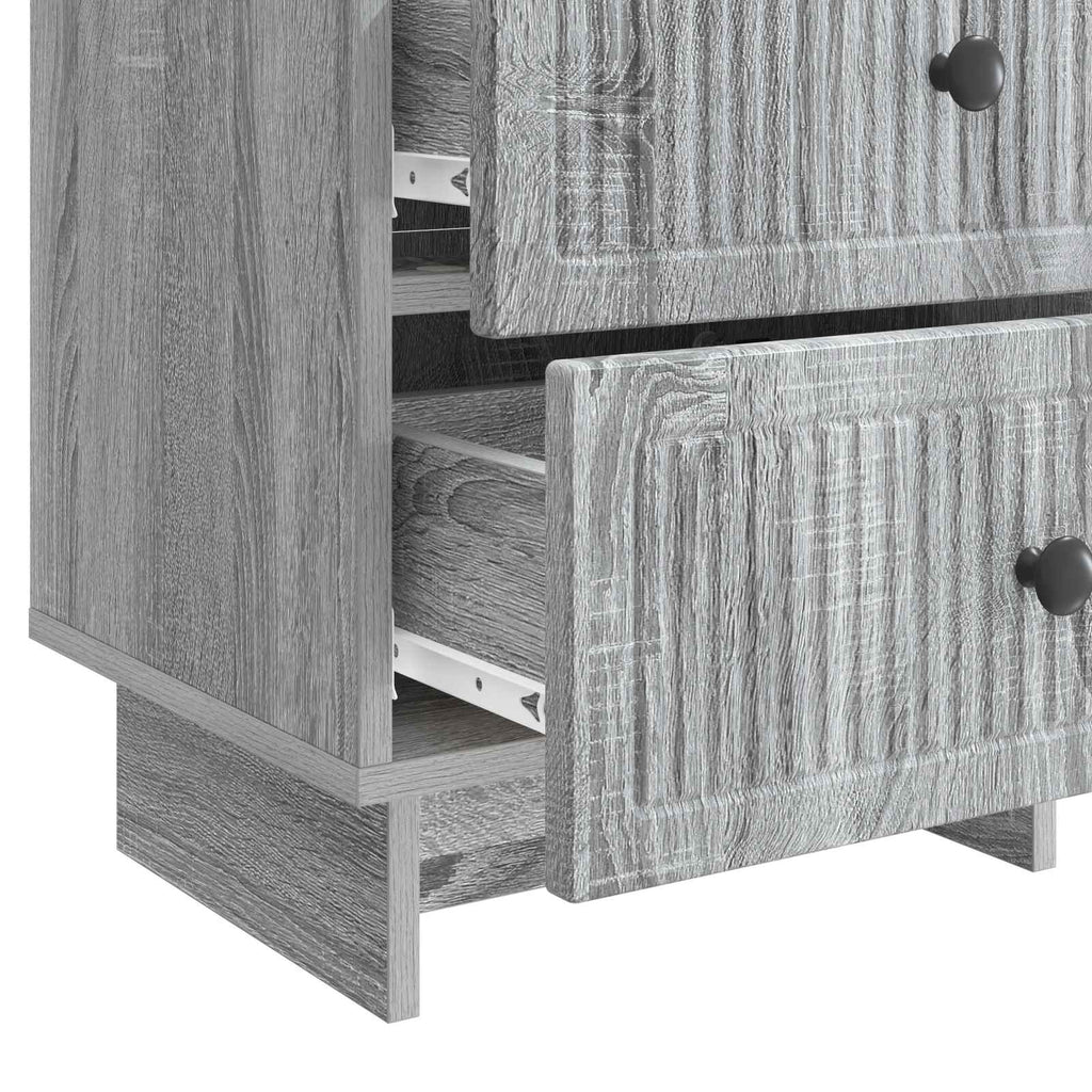vidaXL Szafka Nocna z szufladą 2 pcs Szary Sonoma 43 x 34,5 x 47,5 cm