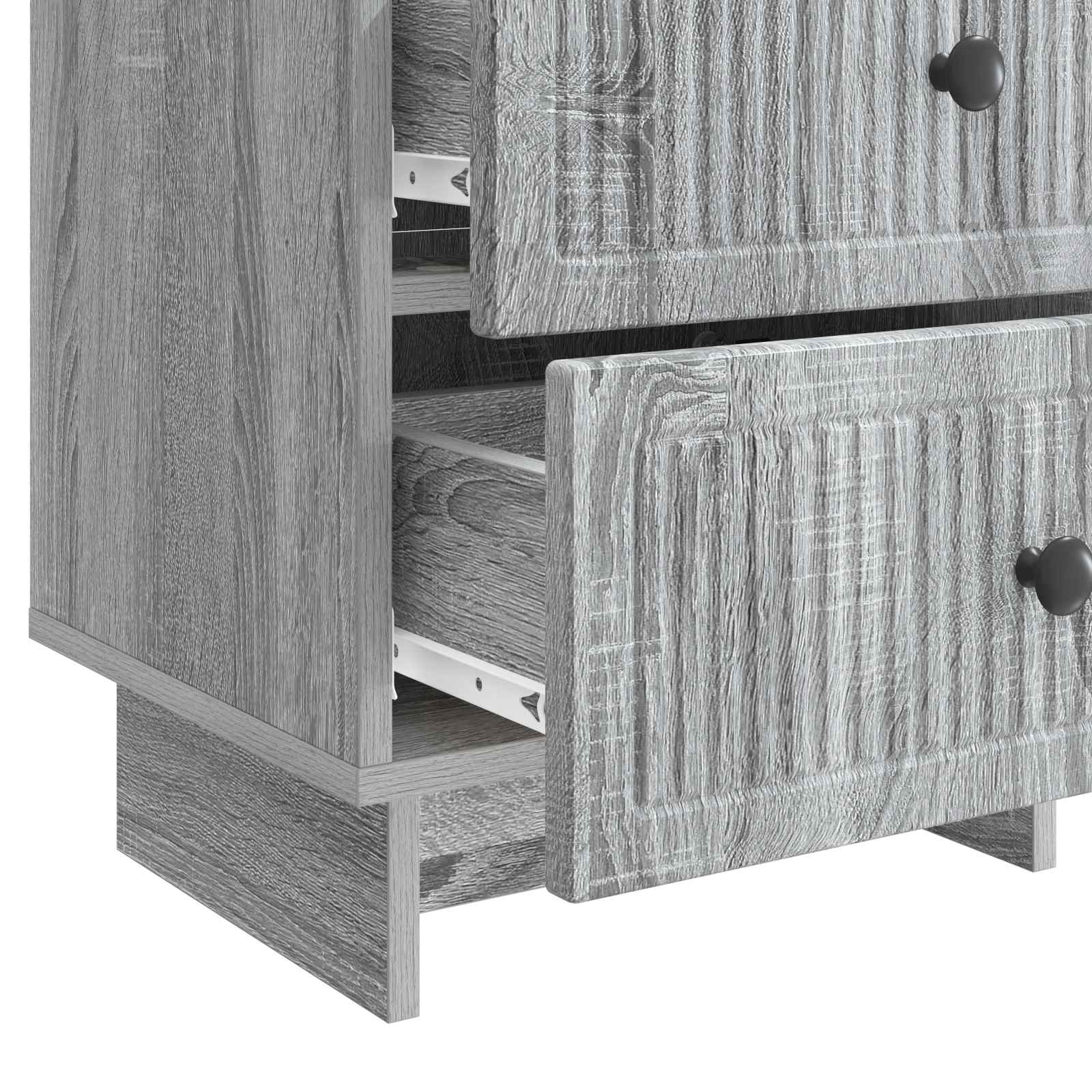 vidaXL Szafka Nocna z szufladą 2 pcs Szary Sonoma 43 x 34,5 x 47,5 cm