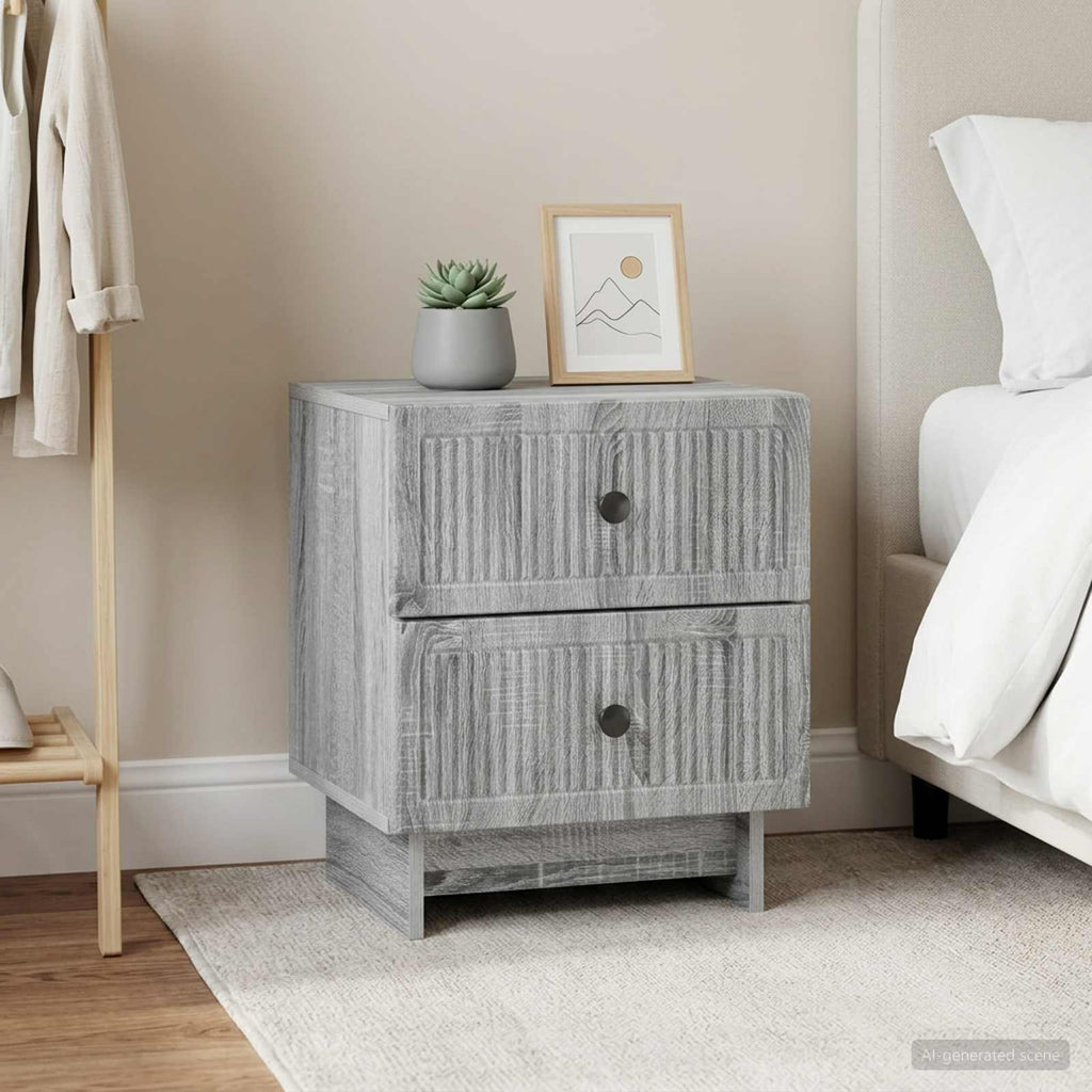 vidaXL Szafka Nocna 2 szt. Szary Sonoma 43 x 34,5 x 47,5 cm
