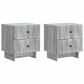 vidaXL Szafka Nocna z szufladą 2 pcs Szary Sonoma 43 x 34,5 x 47,5 cm