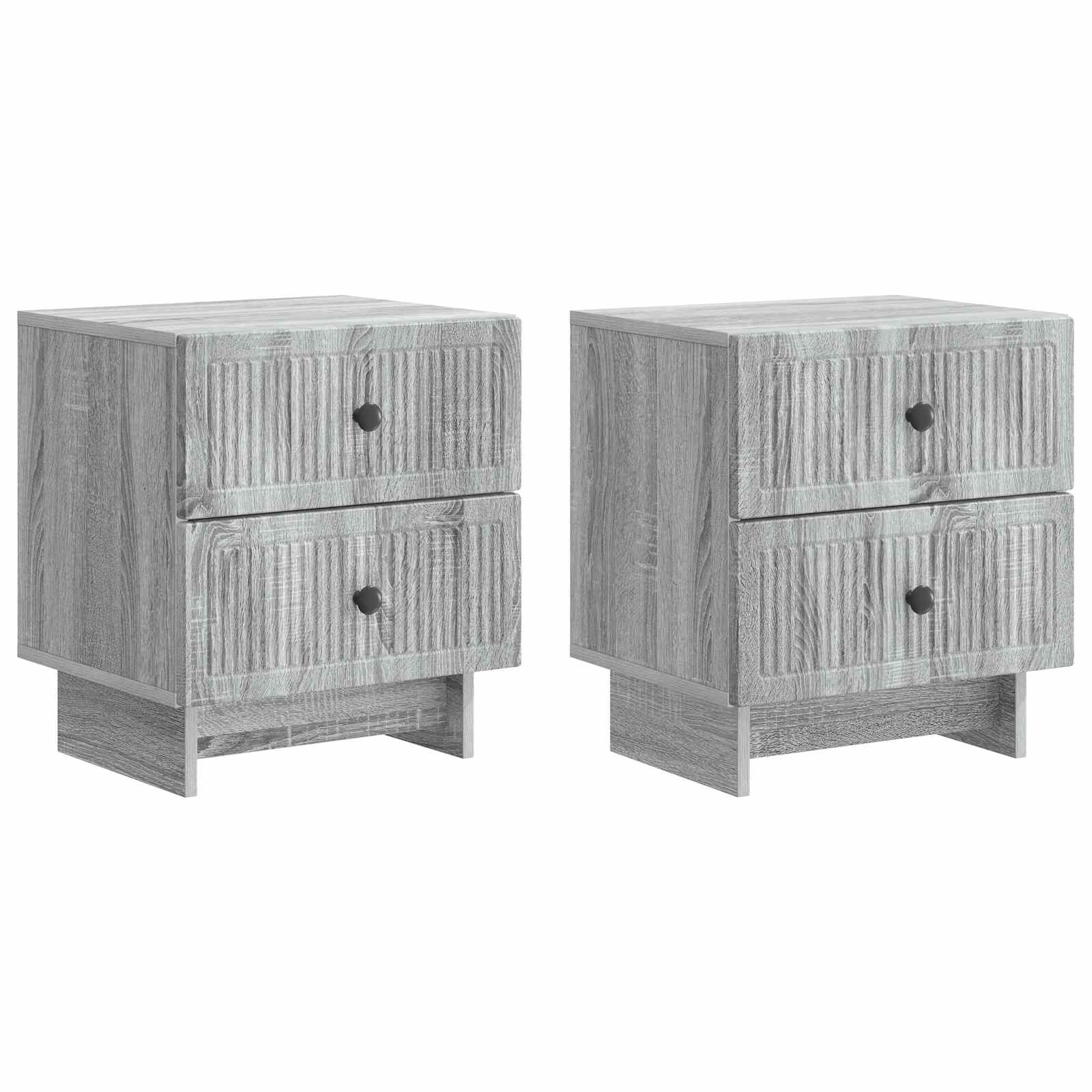 vidaXL Szafka Nocna z szufladą 2 pcs Szary Sonoma 43 x 34,5 x 47,5 cm