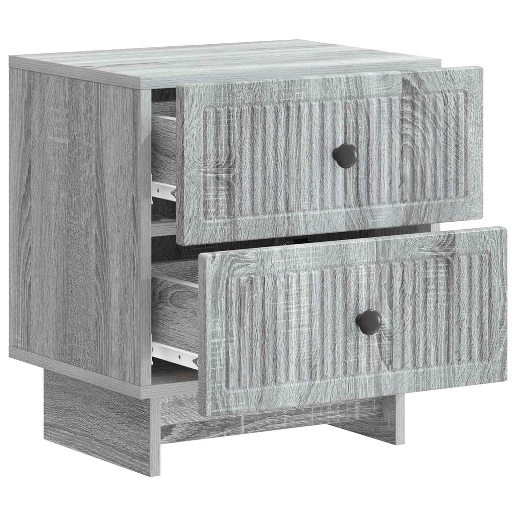 vidaXL Szafka Nocna z szufladą 2 pcs Szary Sonoma 43 x 34,5 x 47,5 cm