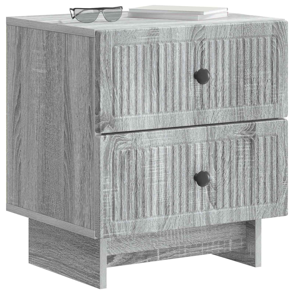 vidaXL Szafka Nocna z szufladą 2 pcs Szary Sonoma 43 x 34,5 x 47,5 cm