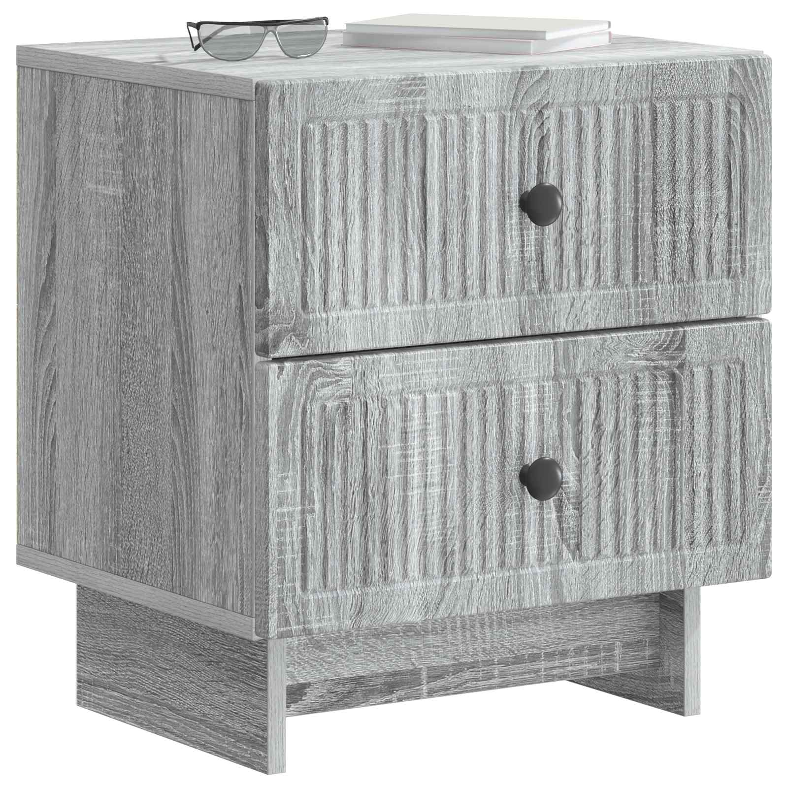 vidaXL Szafka Nocna z szufladą 2 pcs Szary Sonoma 43 x 34,5 x 47,5 cm