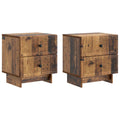 vidaXL Szafka Nocna z szufladą 2 pcs Stare drewno 43 x 34,5 x 47,5 cm