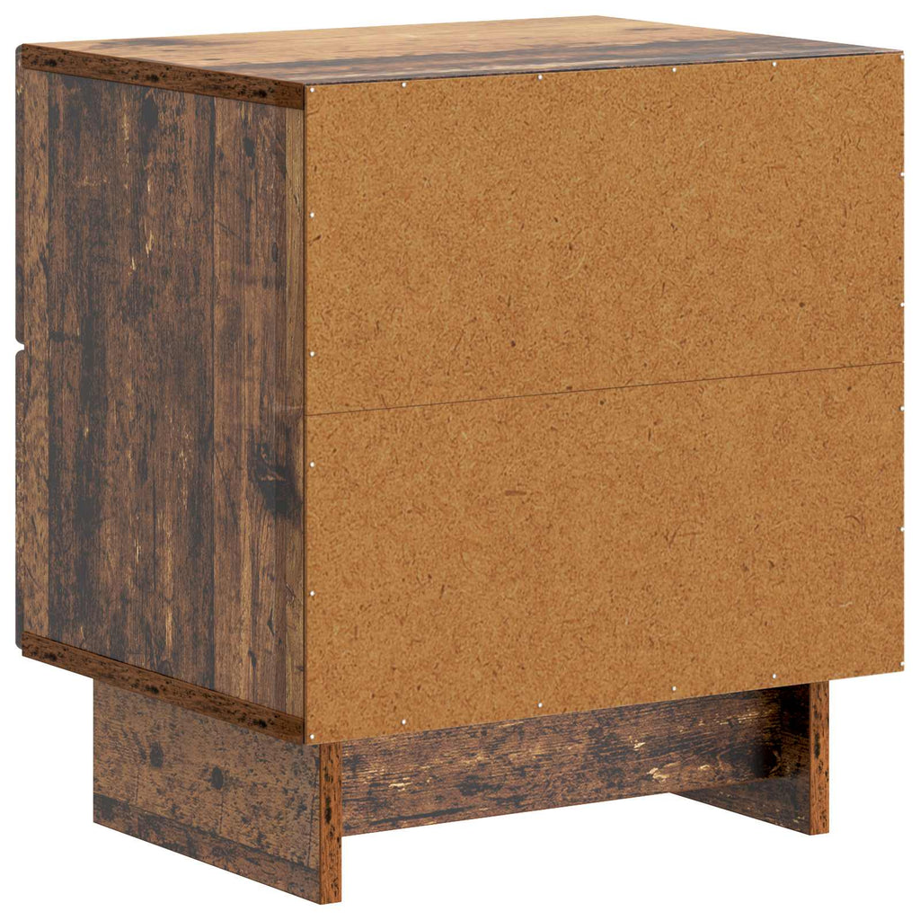 vidaXL Szafka Nocna z szufladą 2 pcs Stare drewno 43 x 34,5 x 47,5 cm