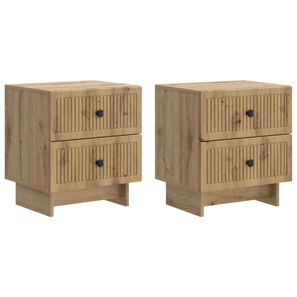 vidaXL Szafka Nocna z szufladą 2 pcs Dąb artisan 43 x 34,5 x 47,5 cm
