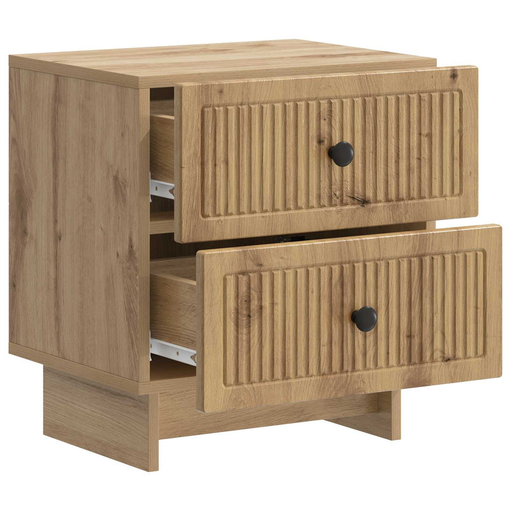vidaXL Szafka Nocna z szufladą 2 pcs Dąb artisan 43 x 34,5 x 47,5 cm