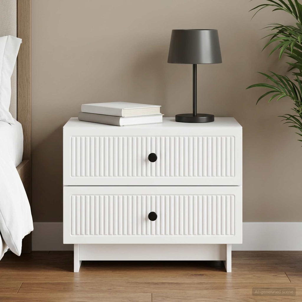 vidaXL Szafka Nocna Biały 62 x 34,5 x 47,5 cm Drewno inżynieryjne