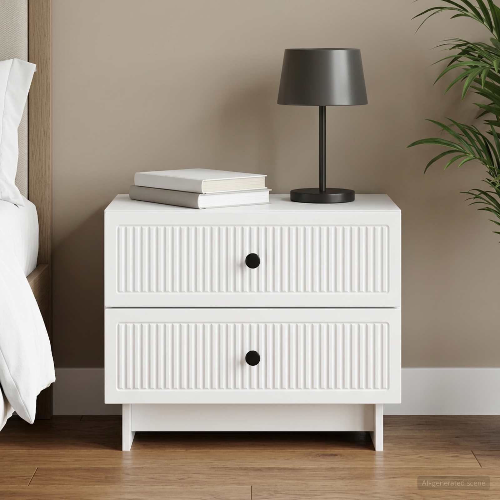 vidaXL Szafka Nocna Biały 62 x 34,5 x 47,5 cm Drewno inżynieryjne
