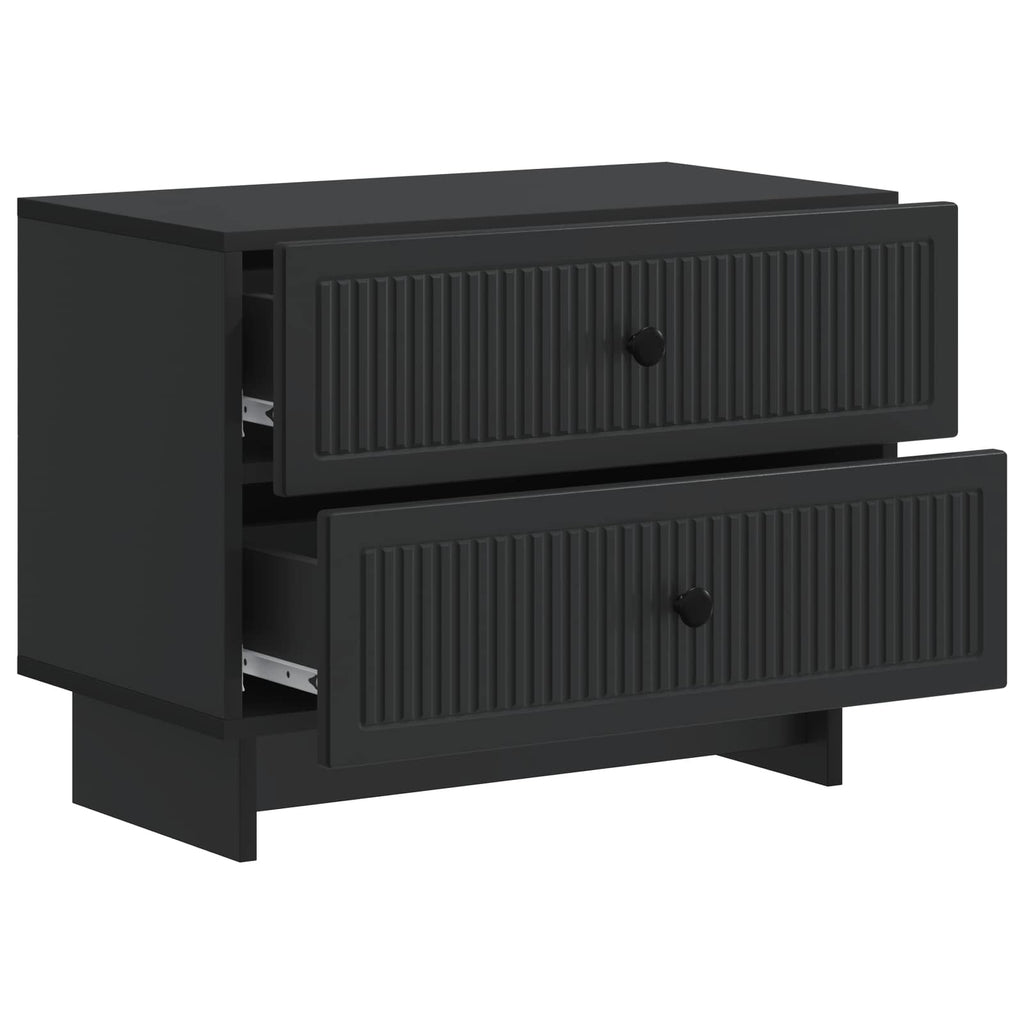 vidaXL Szafka Nocna Czarny 62 x 34,5 x 47,5 cm Drewno inżynieryjne