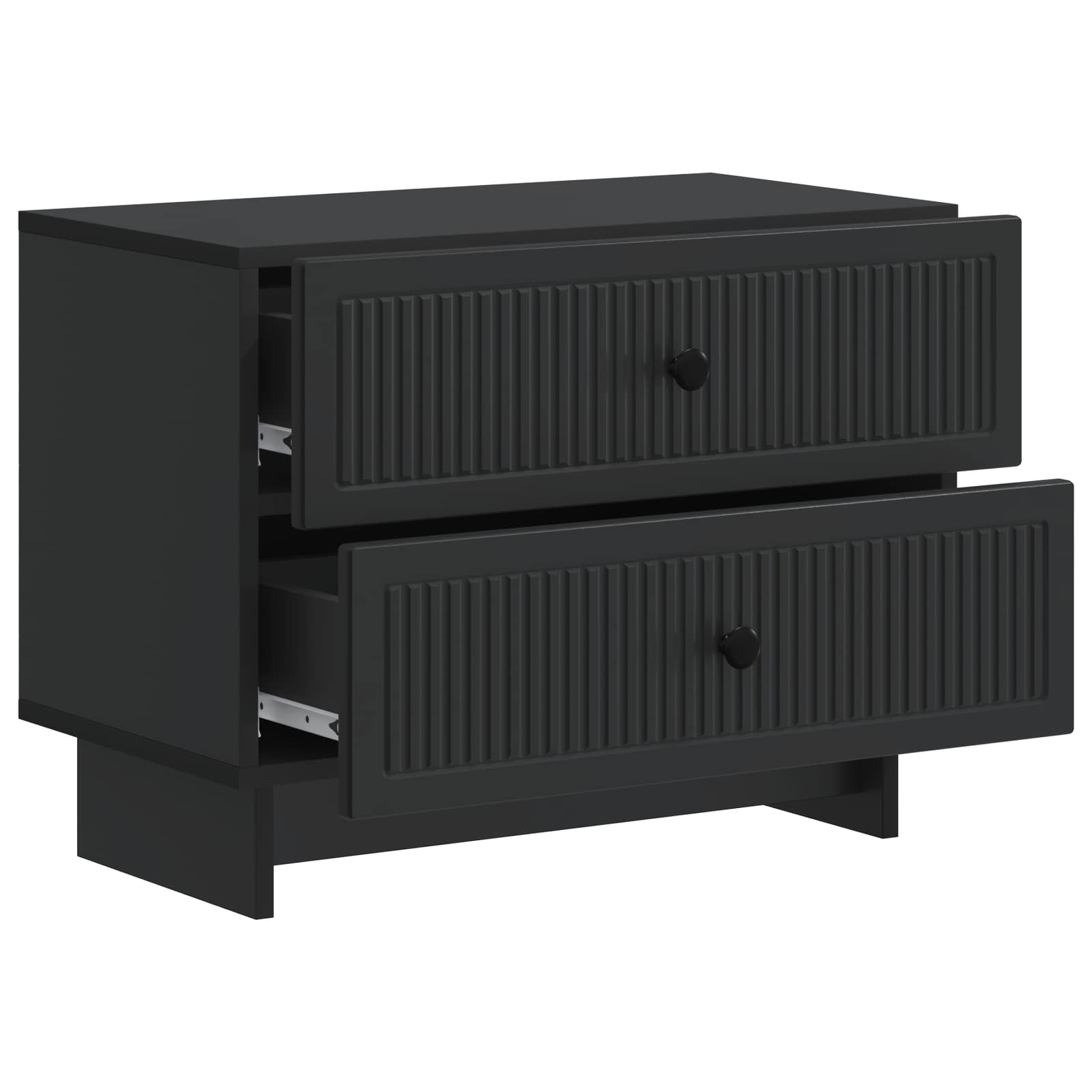 vidaXL Szafka Nocna Czarny 62 x 34,5 x 47,5 cm Drewno inżynieryjne