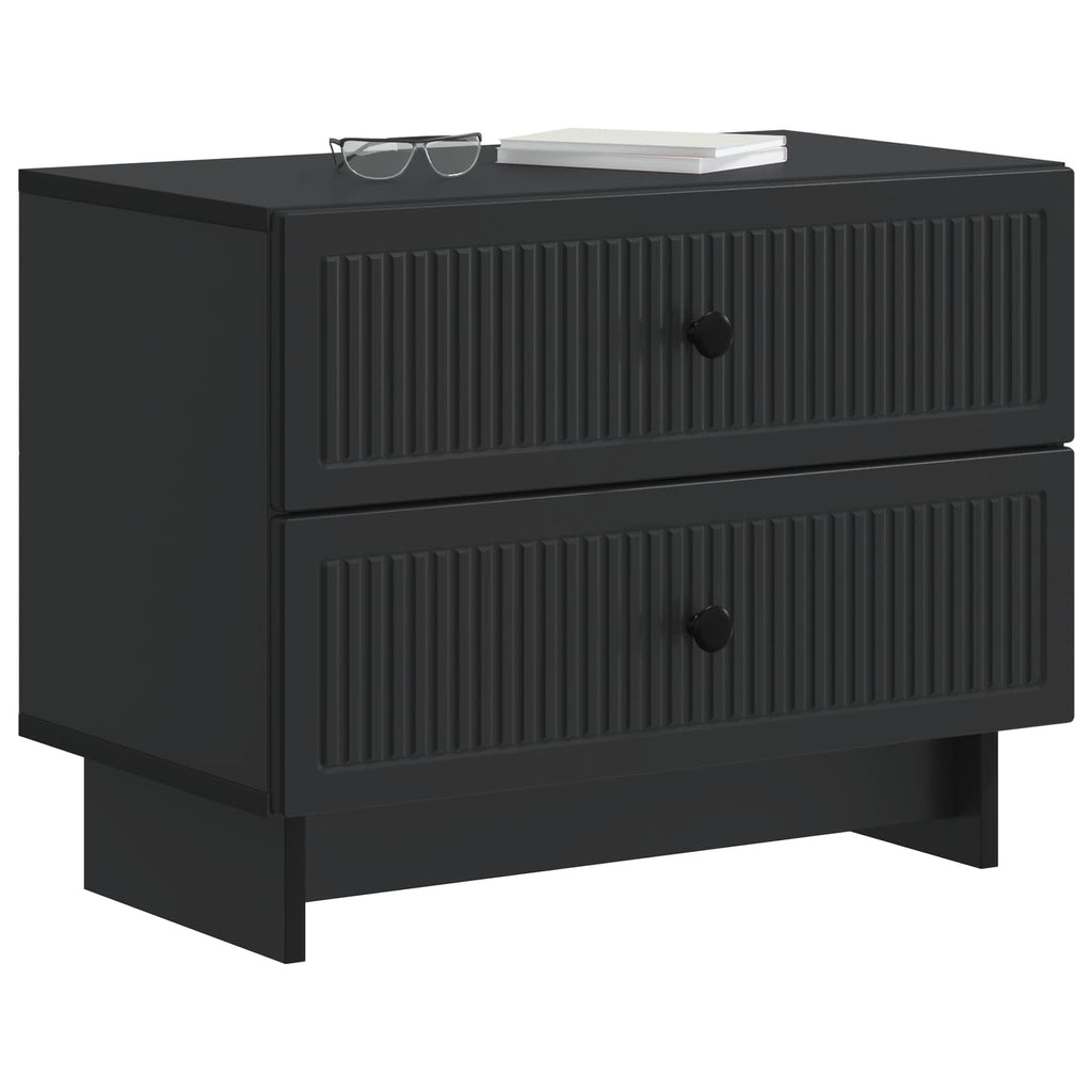 vidaXL Szafka Nocna Czarny 62 x 34,5 x 47,5 cm Drewno inżynieryjne
