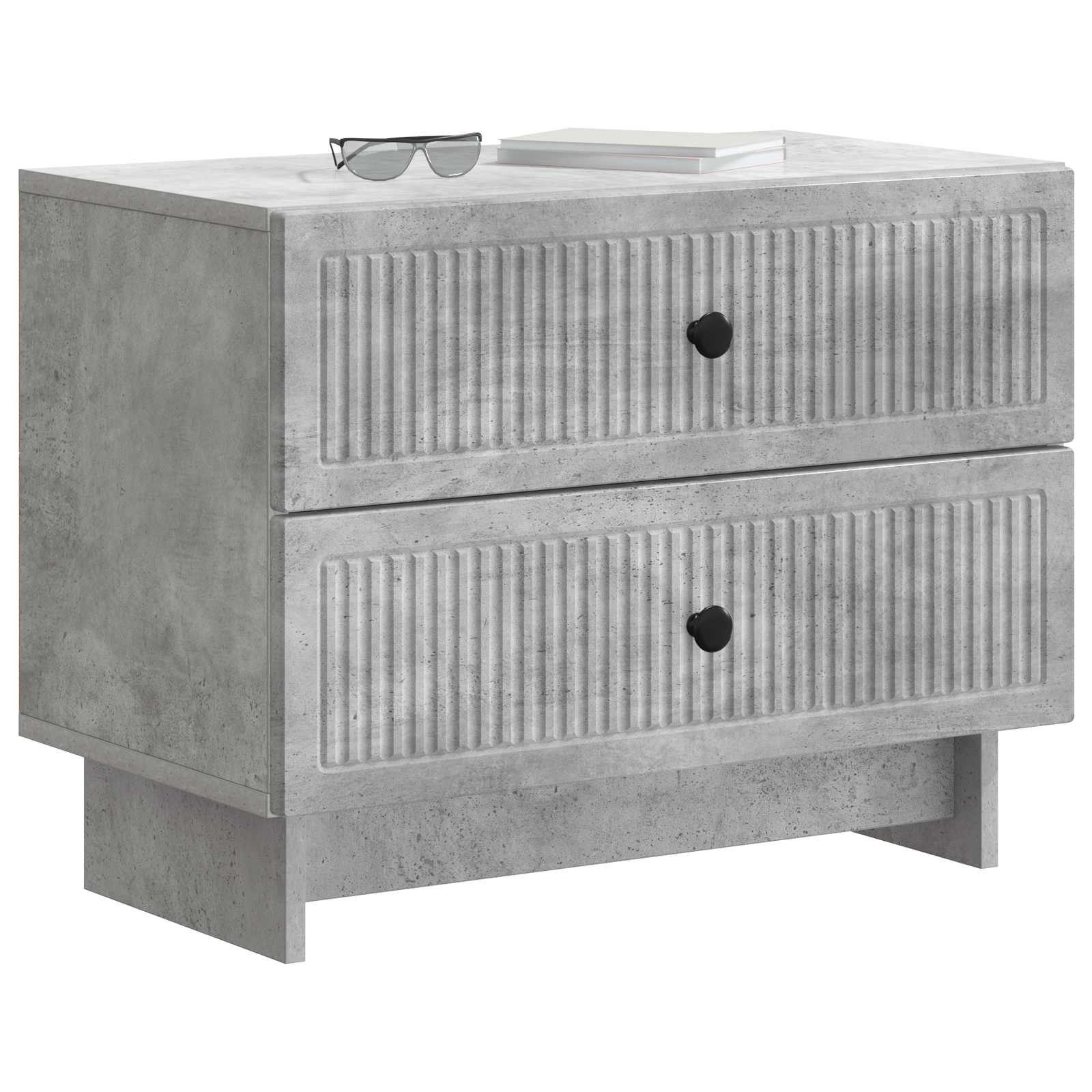 vidaXL Szafka Nocna z szufladą Betonowy szary 62 x 34,5 x 47,5 cm