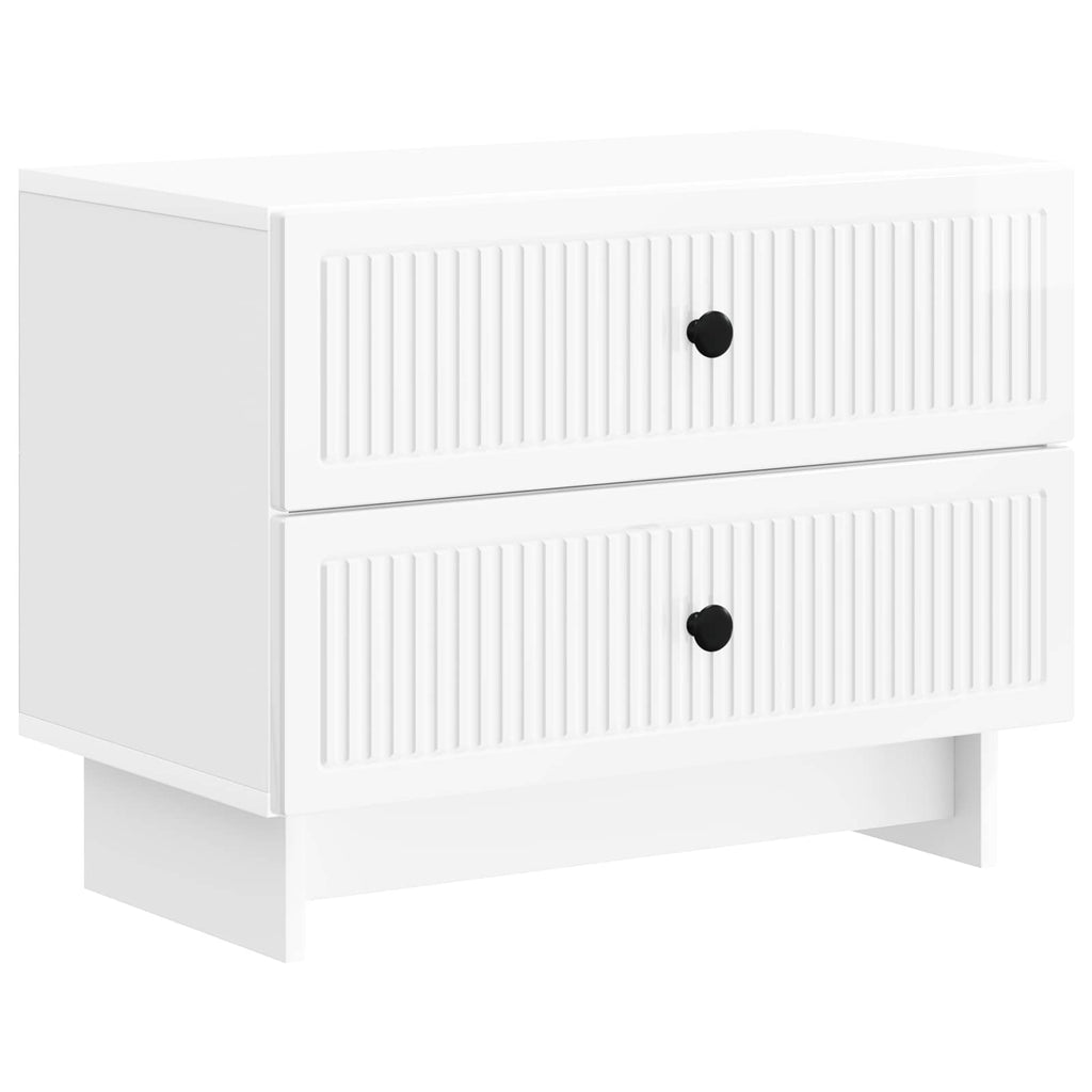 vidaXL Szafka Nocna z szufladą Biały wysoki połysk 62 x 34,5 x 47,5 cm