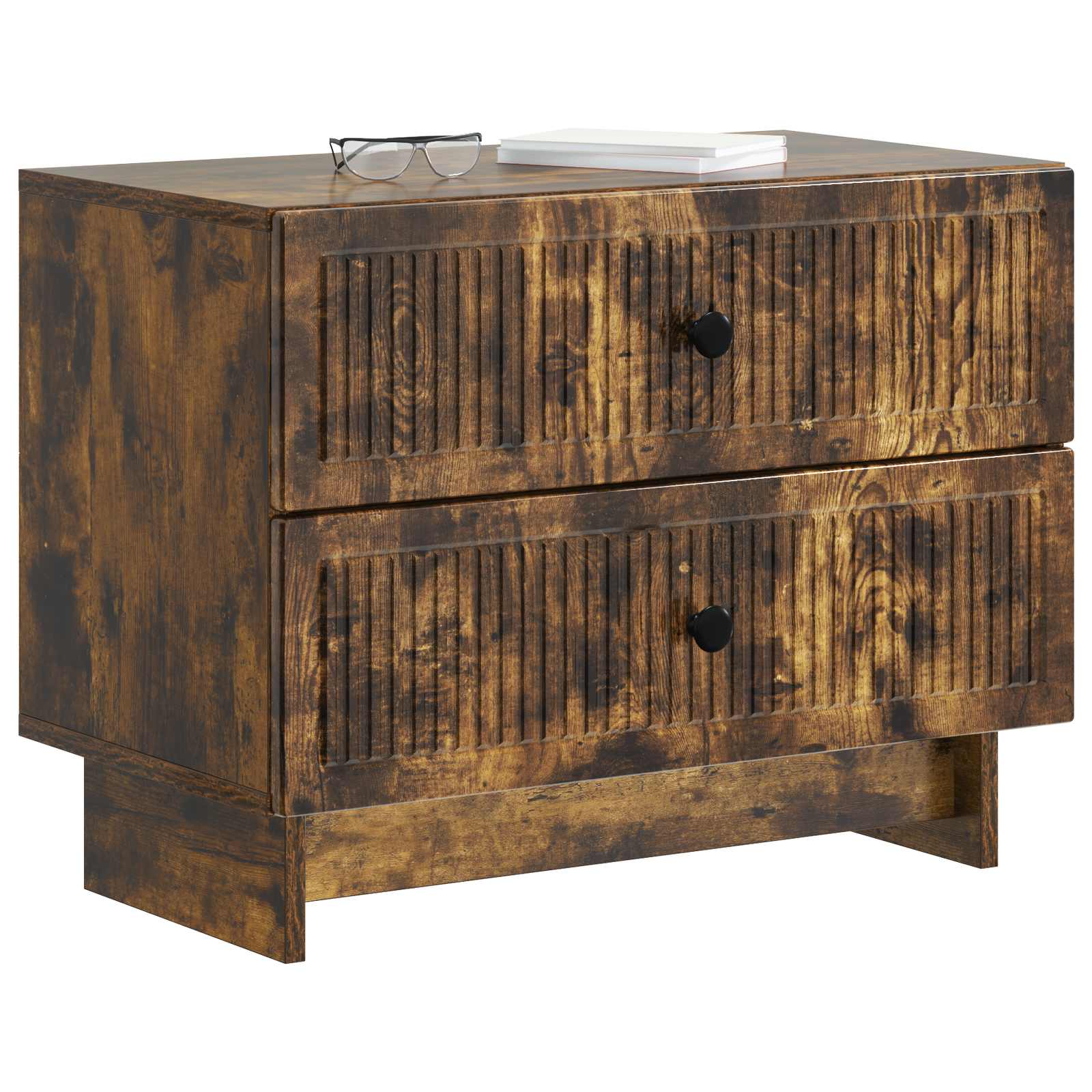 vidaXL Szafka Nocna z szufladą Dąb wędzony 62 x 34,5 x 47,5 cm